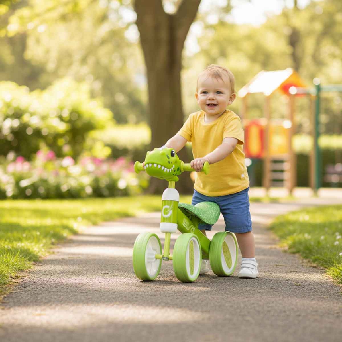 إيفو دراجة ركوب رأس دينو متحرك للجنسين، 3-4 سنوات