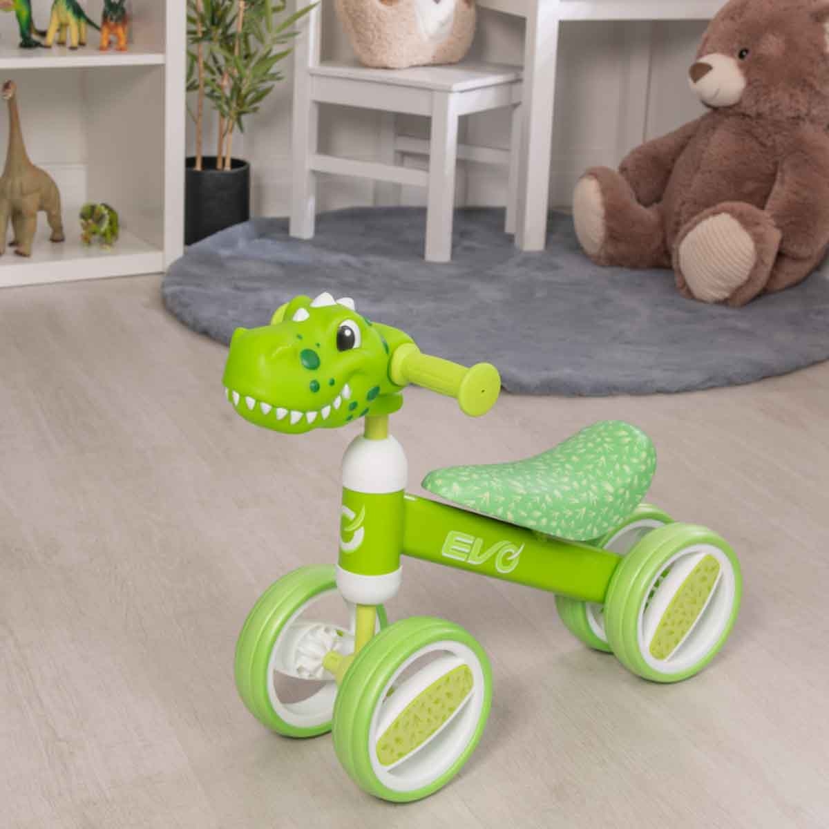 إيفو دراجة ركوب رأس دينو متحرك للجنسين، 3-4 سنوات