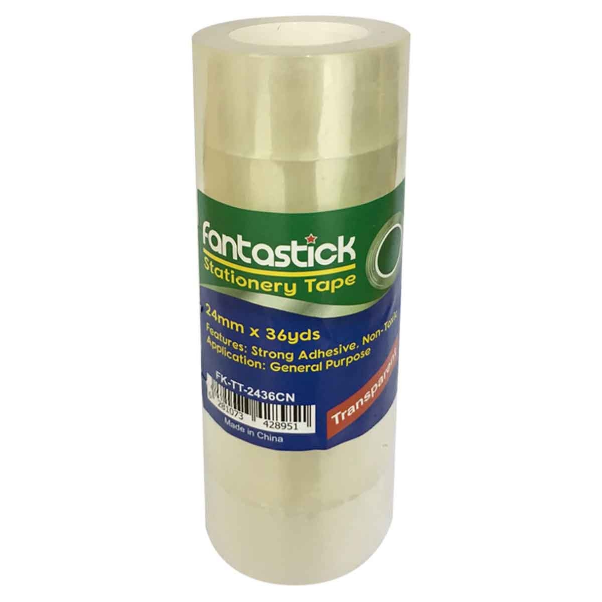 فانتستك شريط لاصق مزدوج الوجه 1" × 36 يارد مجموعة من 6