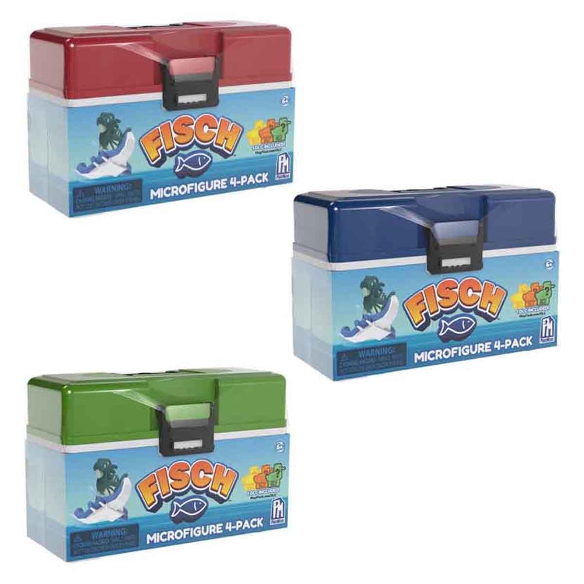 فيش لعبة 4 في 1 مجسمات صغيرة منوعة قابلة للجمع للجنسين، 5-7 سنوات