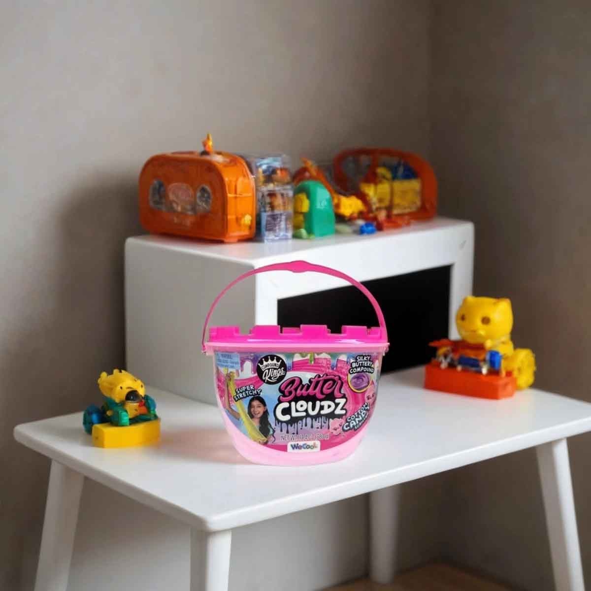 فيشر برايس مجموعة وعاء الصلصال مع سلايم باتر كلاودز كومباوند كينغز وطقم أشكال النزهة بلاي-دو، للجنسين، 3-4 سنوات