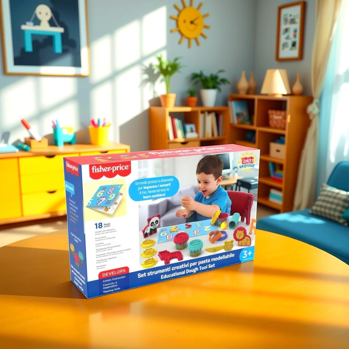 فيشر برايس مجموعة أدوات تعليمية للصلصال للجنسين، 3-4 سنوات