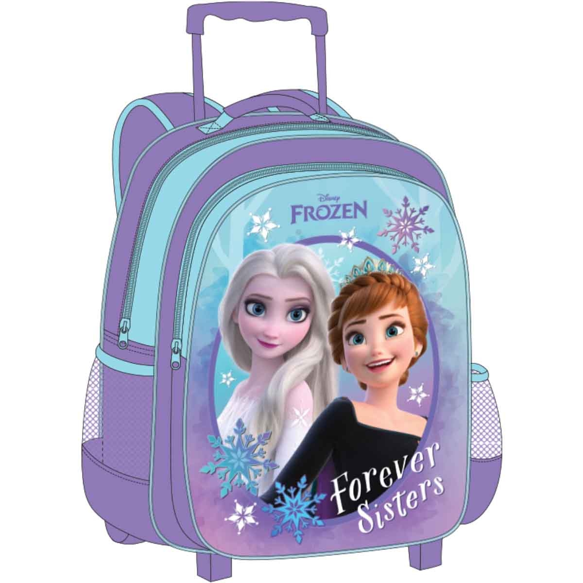 فروزن مجموعة حقيبة ترولي 5 في 1 مقاس 16 انش مع صندوق غداء وزجاجة ومقلمة وحقيبة غداء