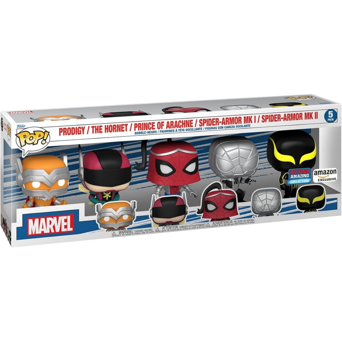 Funko POP! 4″ Marvel: Spider-Man: Beyond Amazing Vinyl Bobblehead (Exclusive) Unisex, 3-4 Years, Pack of 5