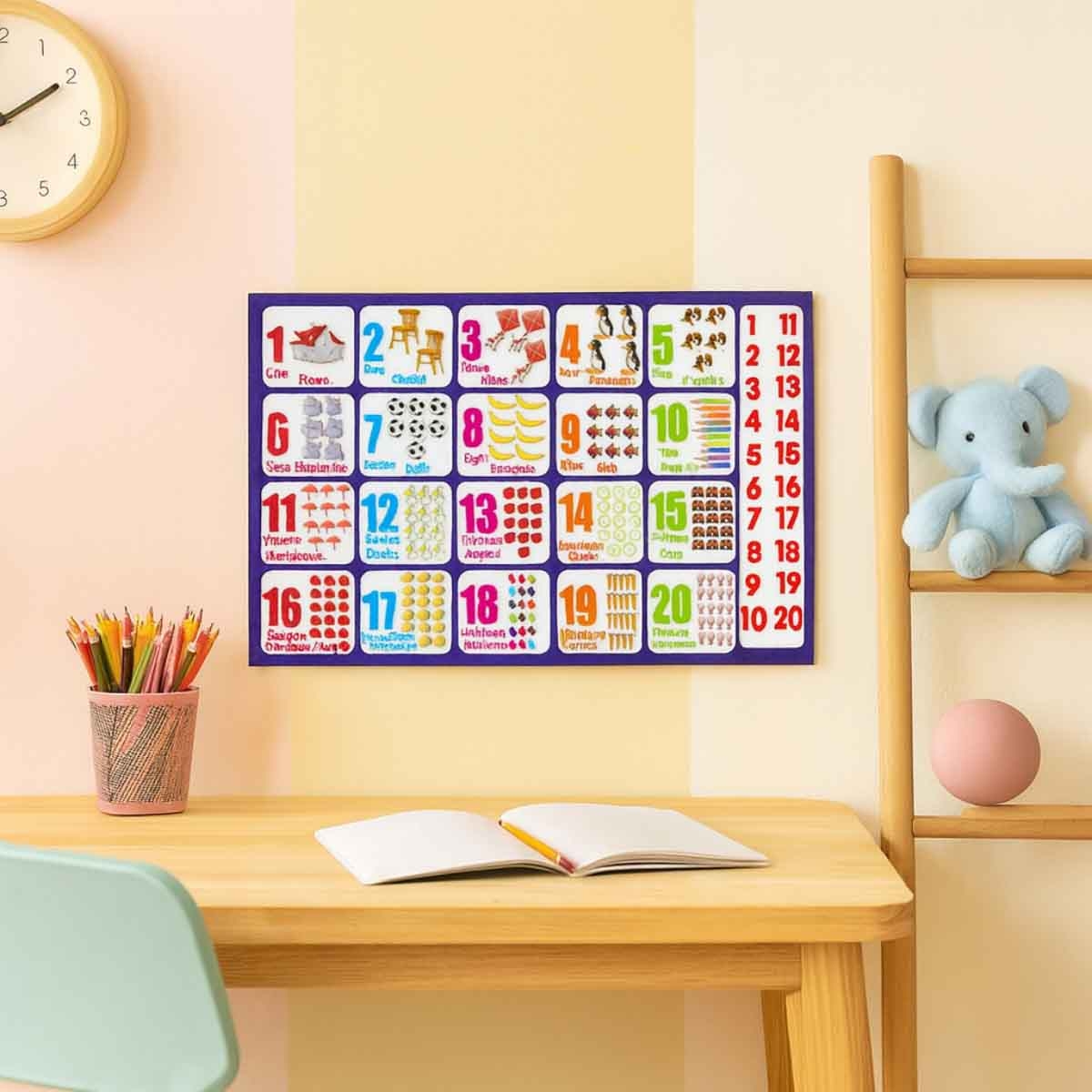 فن سكول لغز الأرقام التعليمية للأولاد والبنات عمر 3-4 سنوات