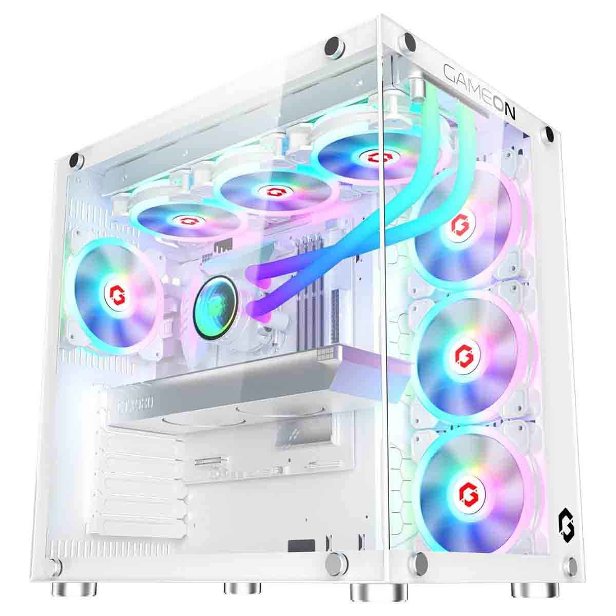 جيم أون كيس كمبيوتر متوسط الحجم للألعاب من سلسلة Emperor Midnight II باللون الأسود