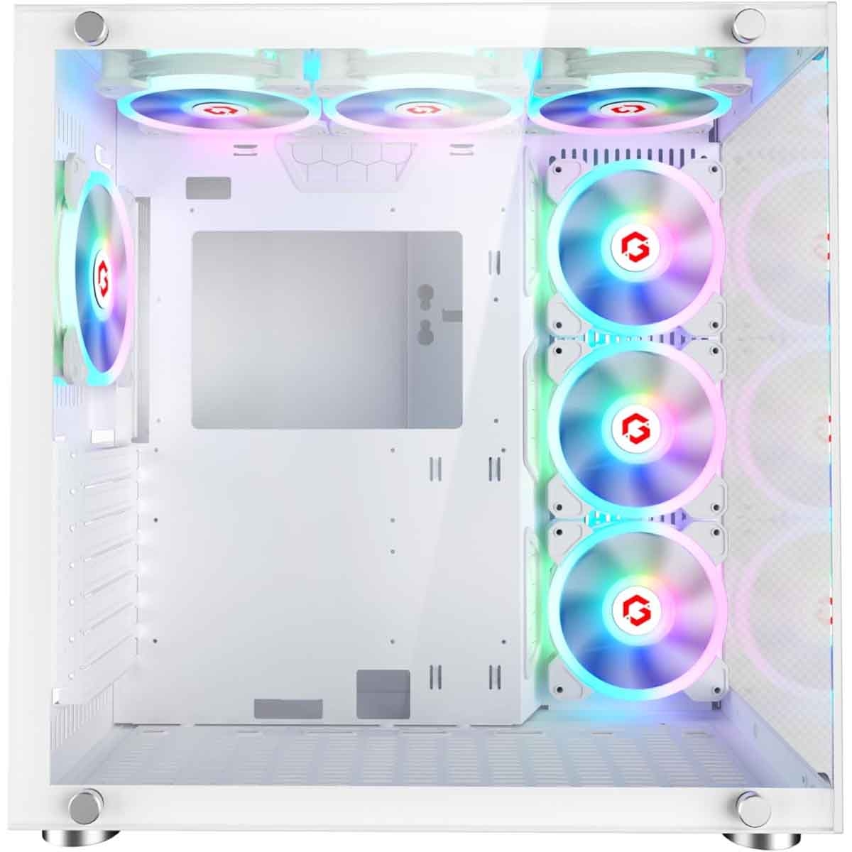 جيم أون كيس كمبيوتر متوسط الحجم للألعاب من سلسلة Emperor Midnight II باللون الأسود