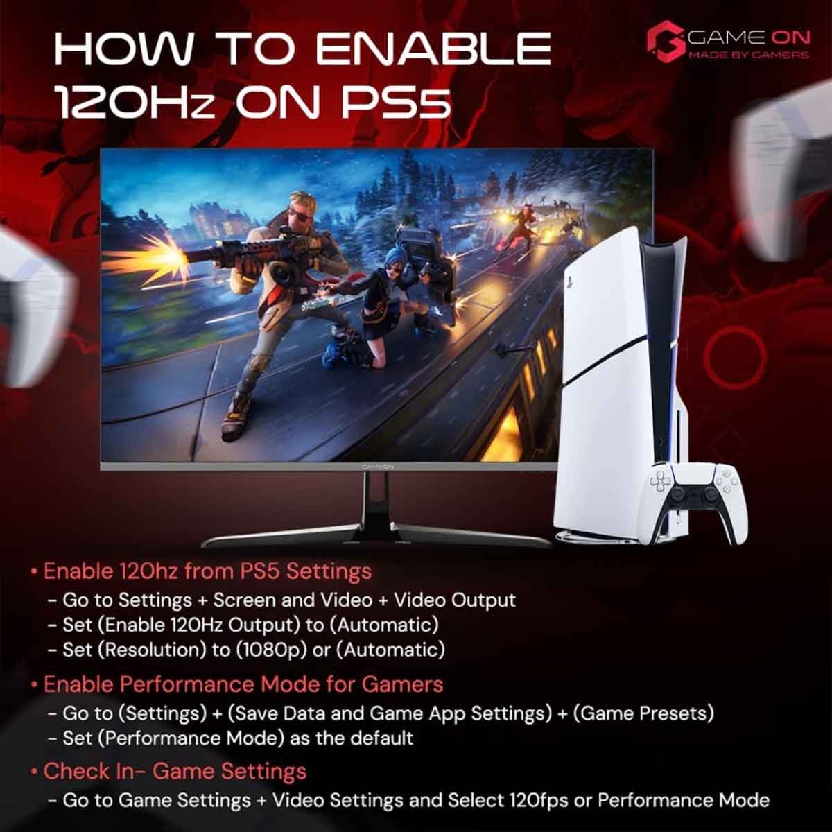 جيم أون شاشة ألعاب QHD بحجم 24" 180Hz IPS سوداء موديل GOAE24QHD180IPS