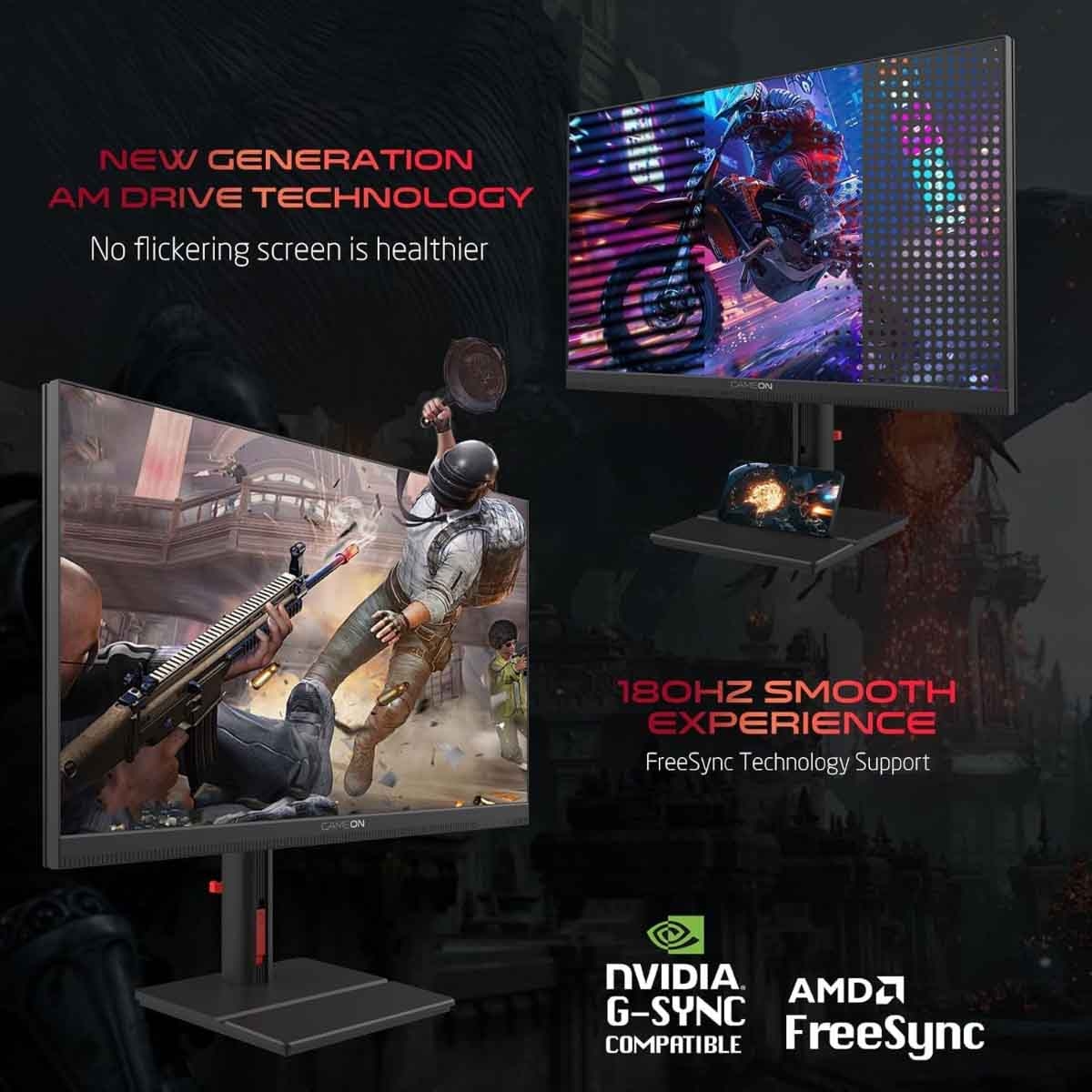 جيم أون شاشة ألعاب QHD بحجم 27" Mini LED 180Hz سلسلة Midnight Signature سوداء موديل GOML27QHD180IPS