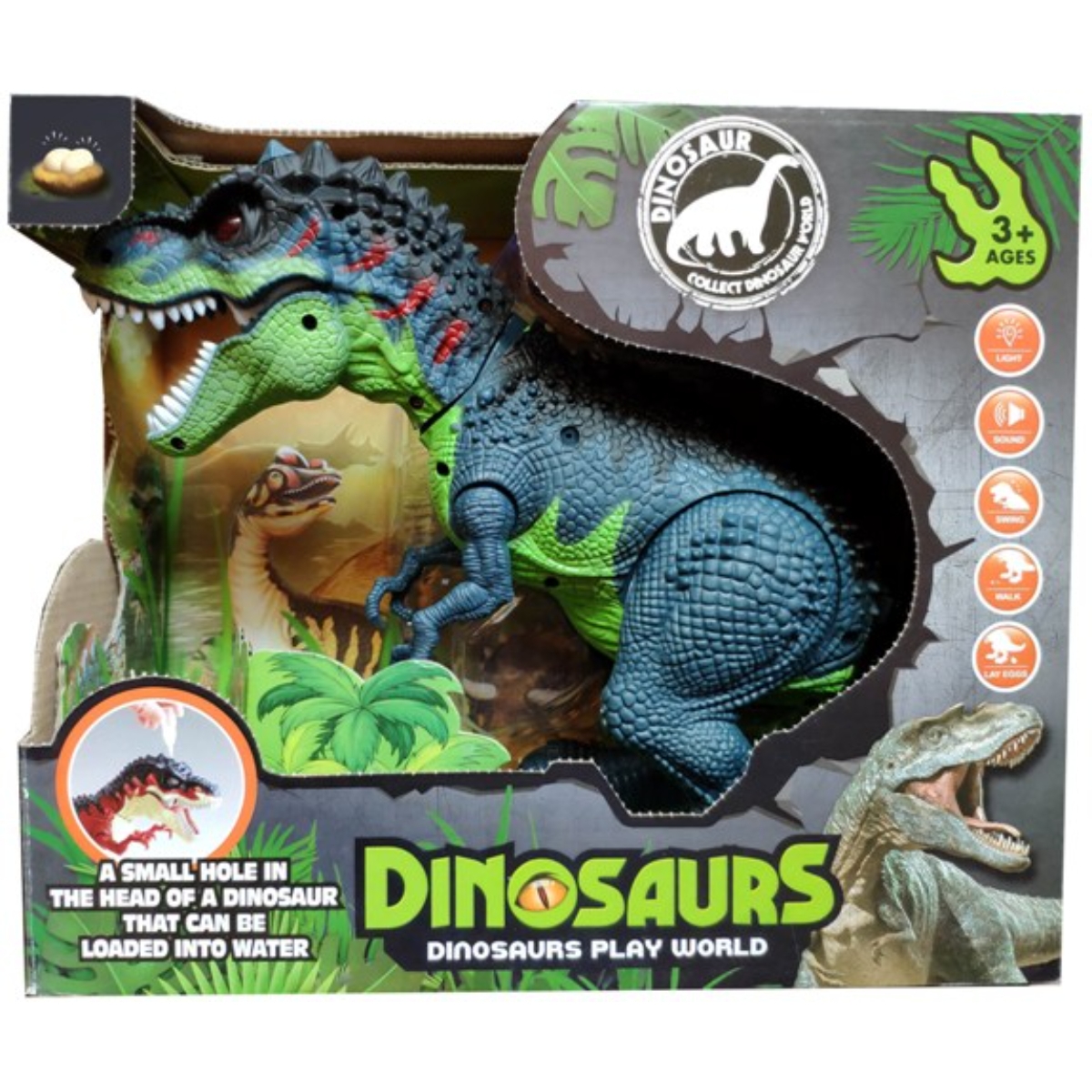 هابنس إكسبرس دمية ديناصور متنوعة تضع بيضاً، للأولاد، من عمر 3 إلى 4 سنوات