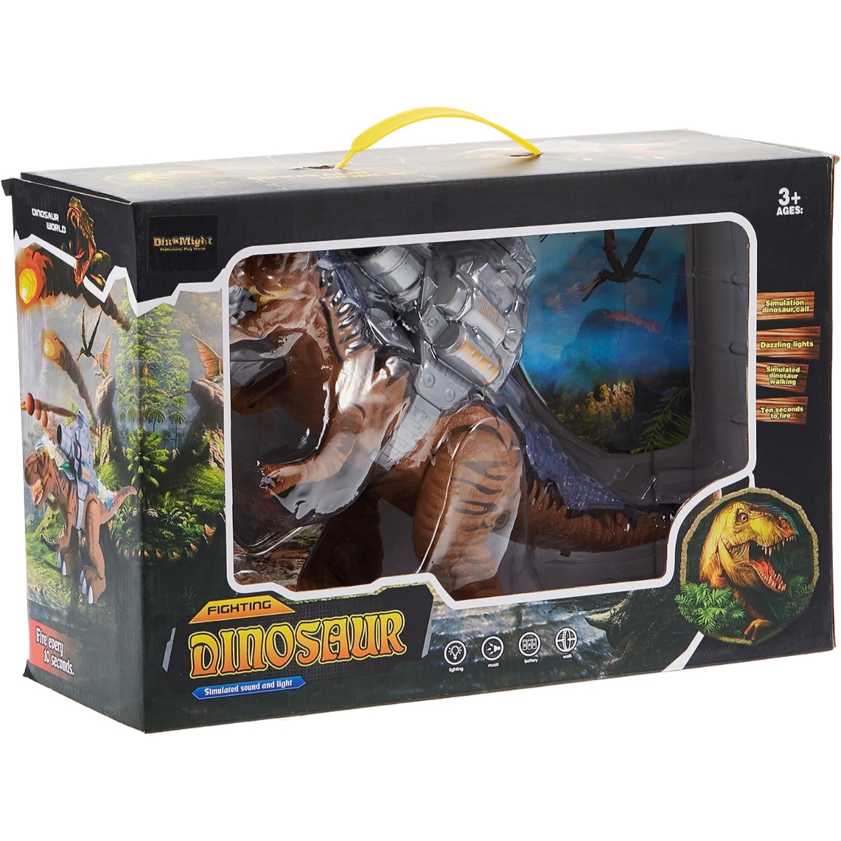 هابنس إكسبرس دمية ديناصور لإطلاق النار على الهدف، للأولاد، من عمر 3 إلى 4 سنوات