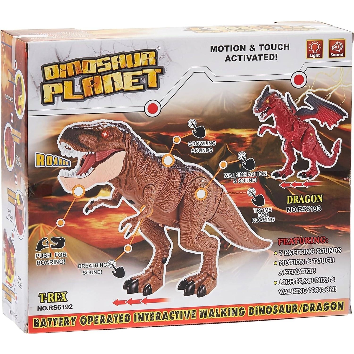 هابنس إكسبرس دمية تنين تمشي وتتفاعل باللمس، للأولاد، من عمر 3 إلى 4 سنوات