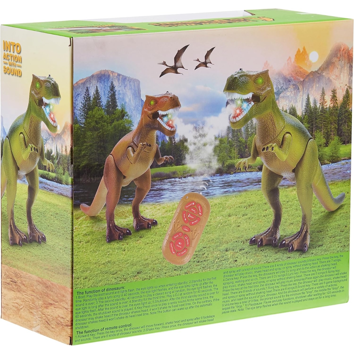 هابنس إكسبرس دمية ديناصور بني ينفث البخار، للأولاد، من عمر 3 إلى 4 سنوات