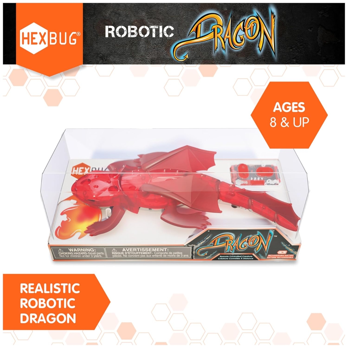 هيكس بوتس تنين آلي بتحكم عن بعد متنوع للجنسين، 5-7 سنوات