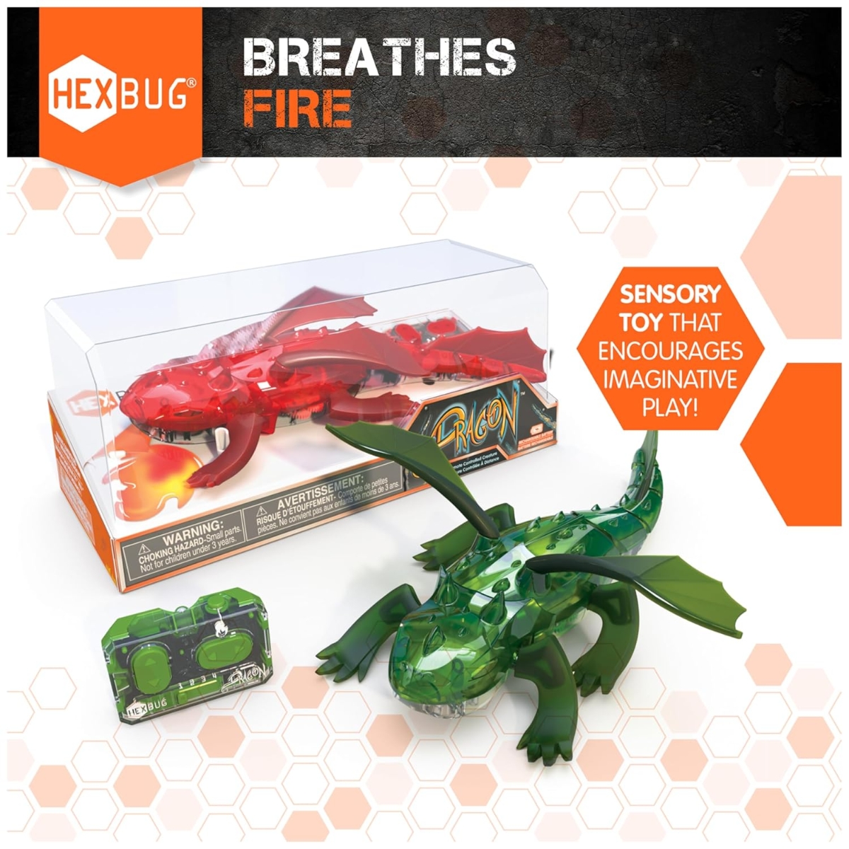 هيكس بوتس تنين آلي بتحكم عن بعد متنوع للجنسين، 5-7 سنوات