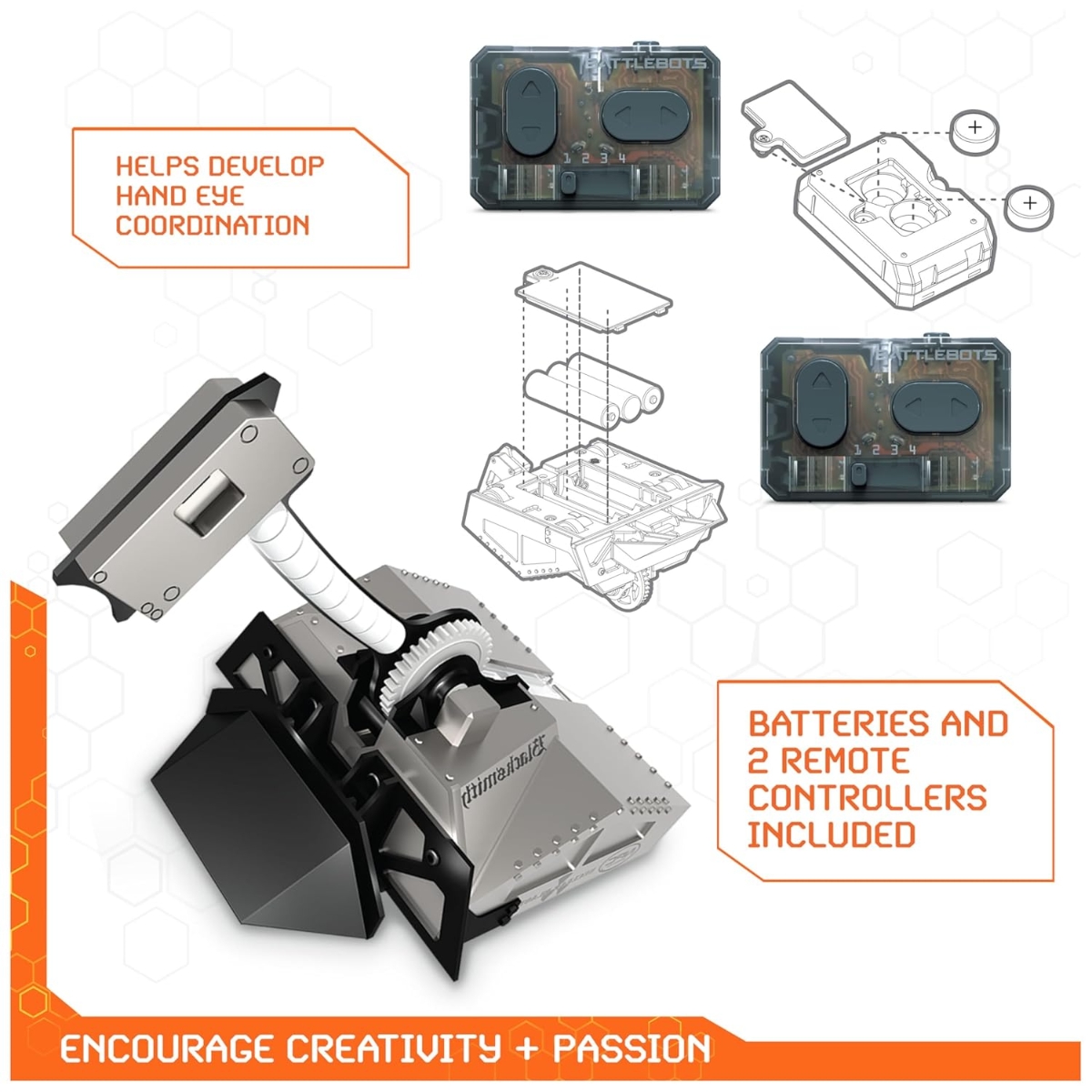 هيكس بوتس لعبة روبوت باتلبوتس ريفالز 4.0 بتحكم عن بعد للجنسين، 8-10 سنوات