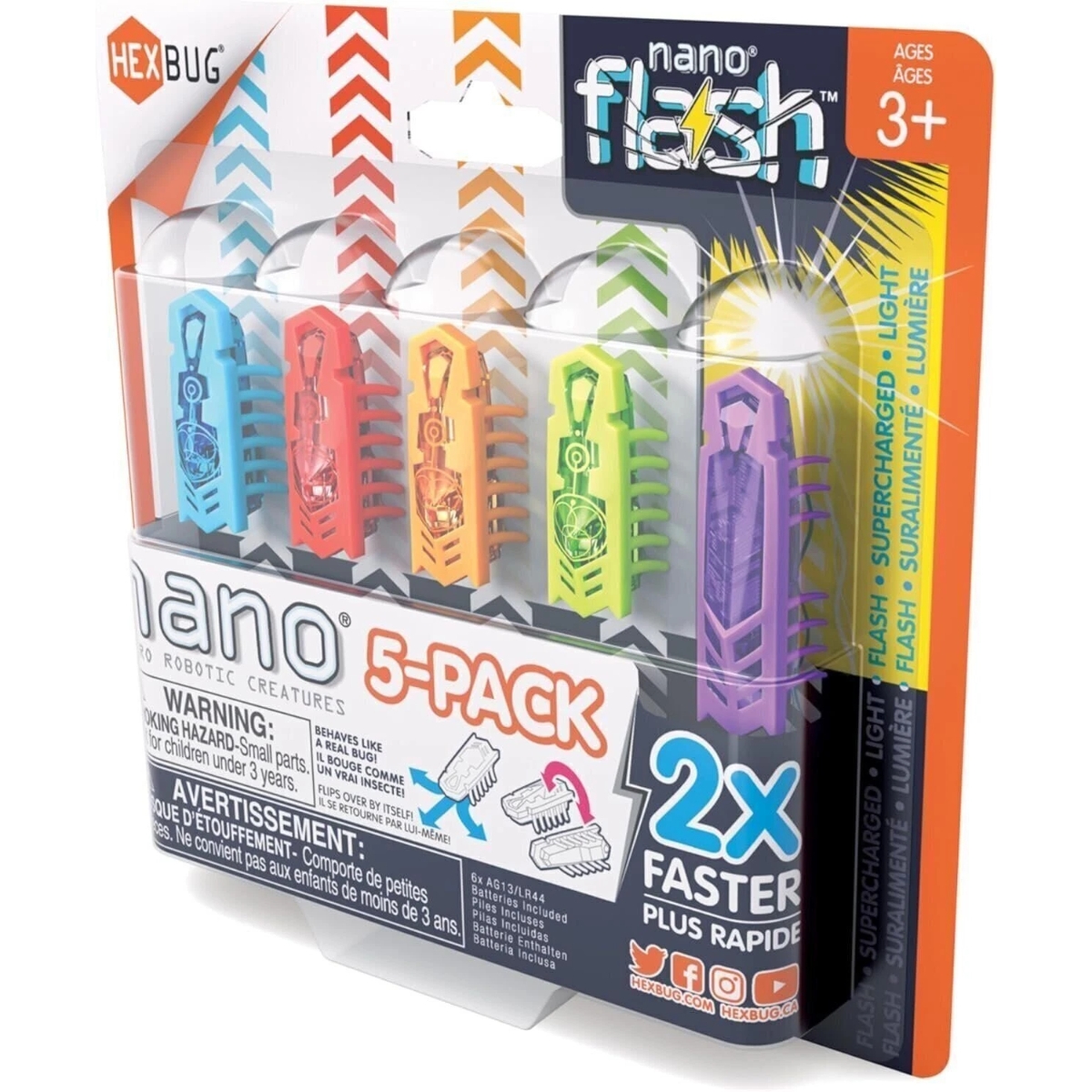 هيكس بغ نانو فلاش منوع للجنسين، 3-4 سنوات، مجموعة من 5 قطع