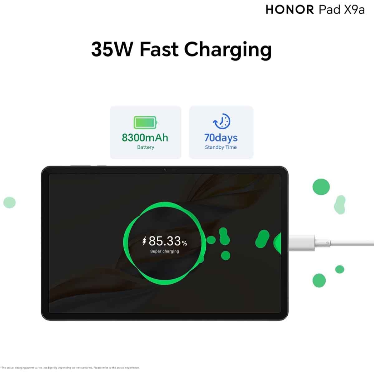 هونر باد X9a واي فاي جهاز لوحي أندرويد 8 جيجابايت رام 128 جيجابايت - رمادي