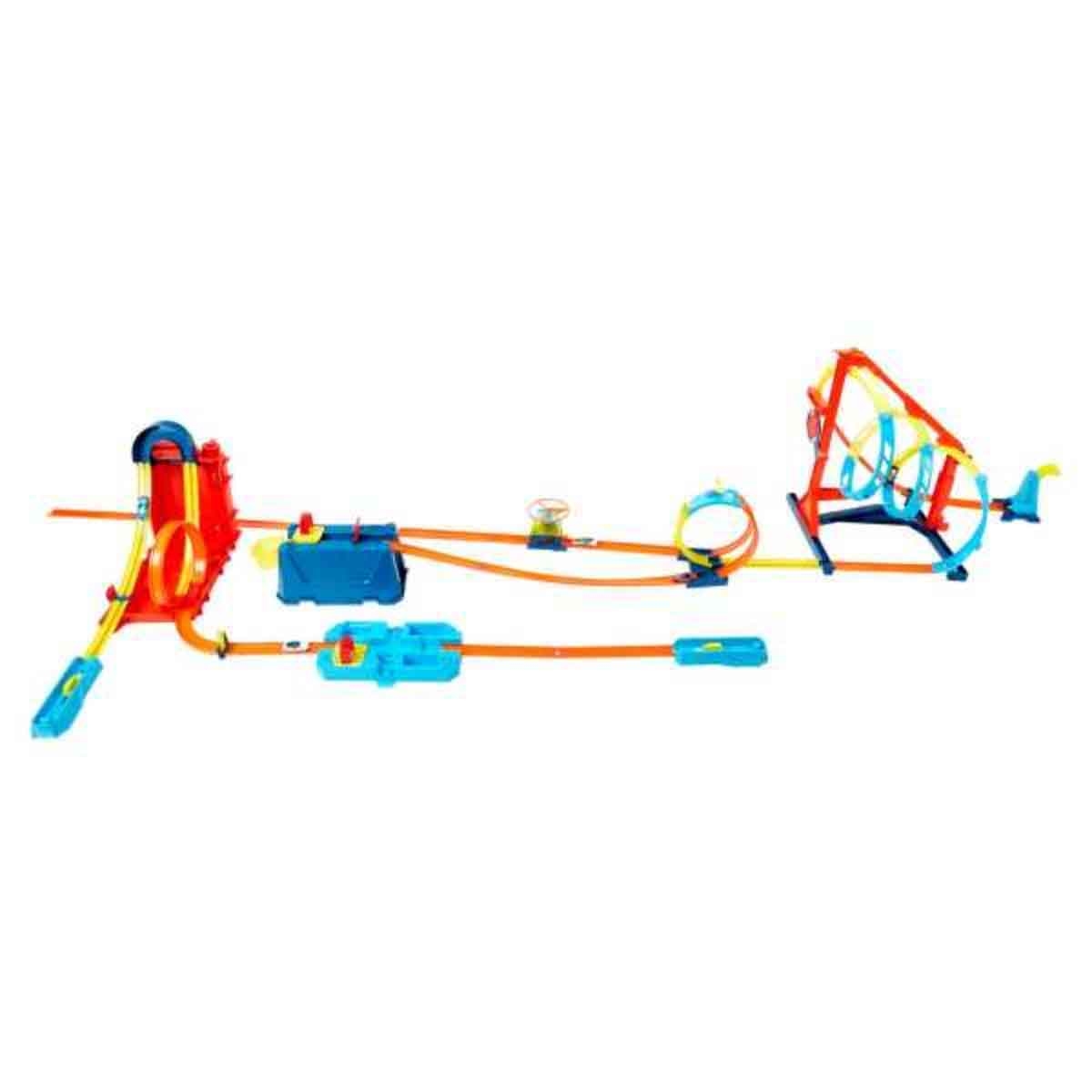 هوت ويلز مجموعة طقم بناء المضمار مع شاحنة مونستر متنوعة، للجنسين، 3-4 سنوات