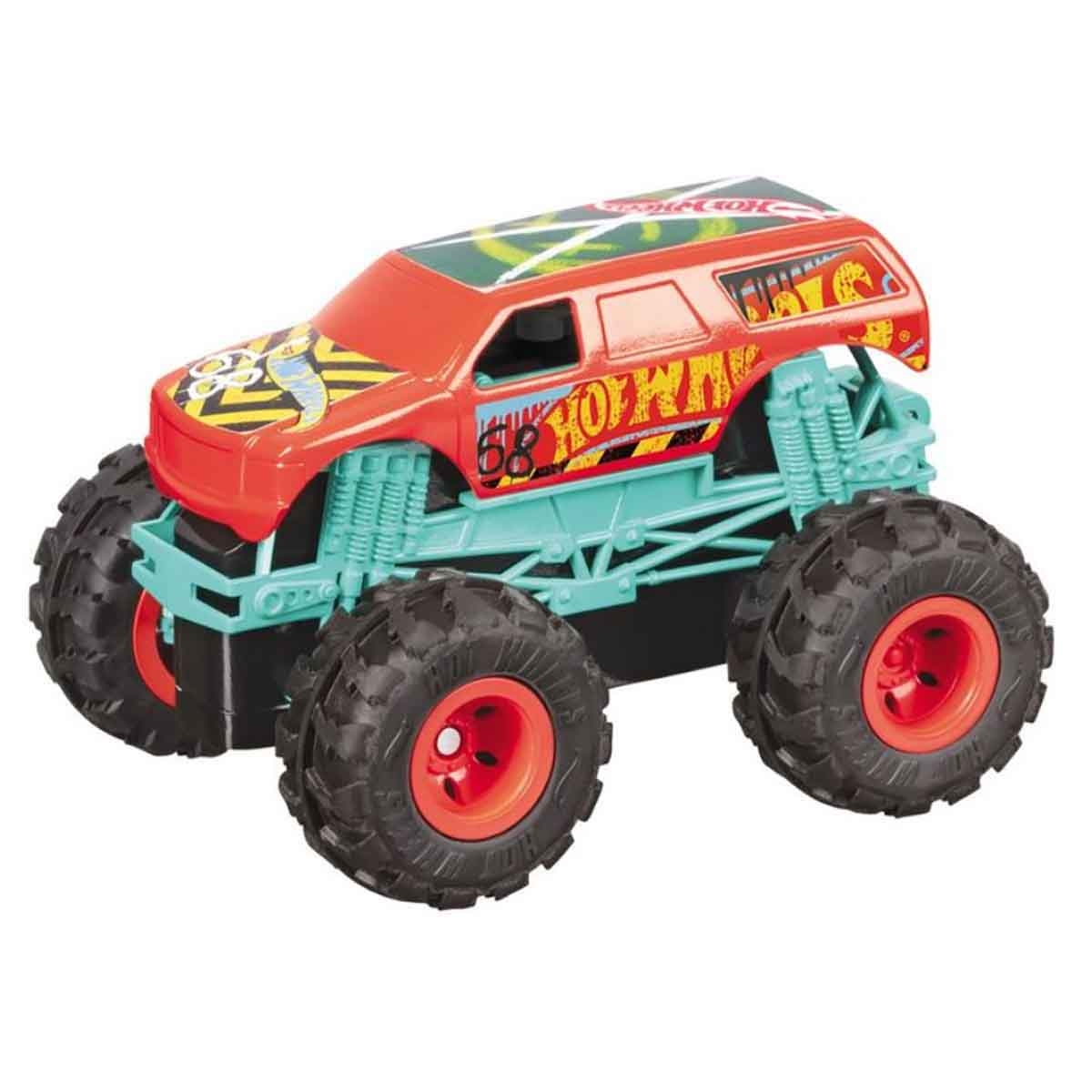 هوت ويلز شاحنة مونستر صغيرة بالتحكم عن بعد بتصاميم متنوعة للجنسين، 3-4 سنوات
