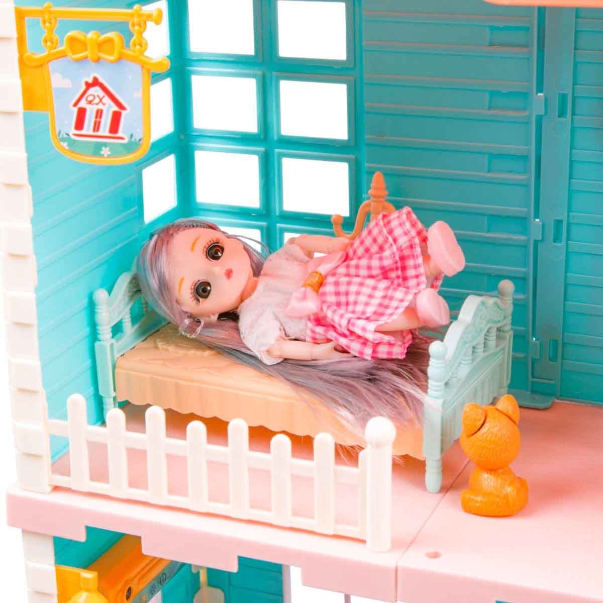 هوايدا تويز مجموعة فيلا ودمية مع إضاءة وبخار ضبابي، للجنسين، 3-4 سنوات