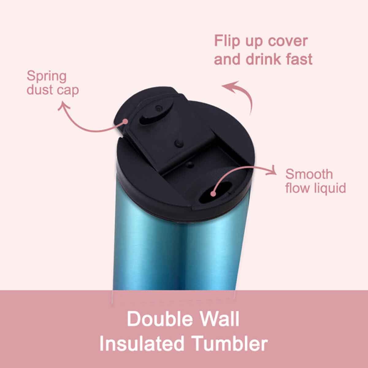 هايدروبرو زجاجة ماء تامبلر معزولة بجدار مزدوج 500 مل باللون الأزرق