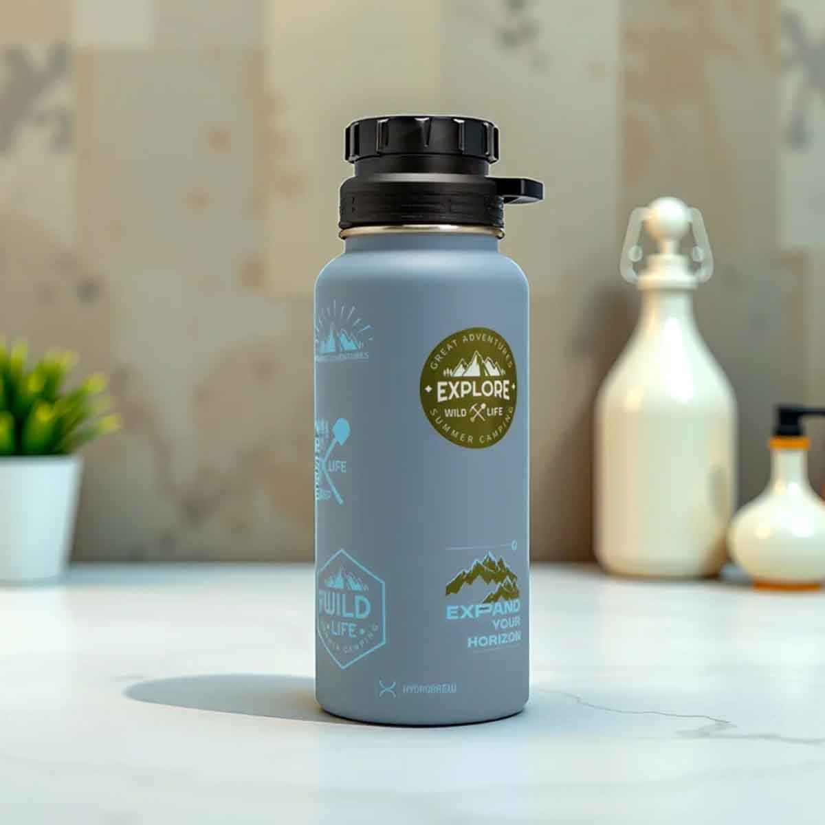 هايدروبرو زجاجة ماء سفر معزولة 950 مل مع حقيبة كتف