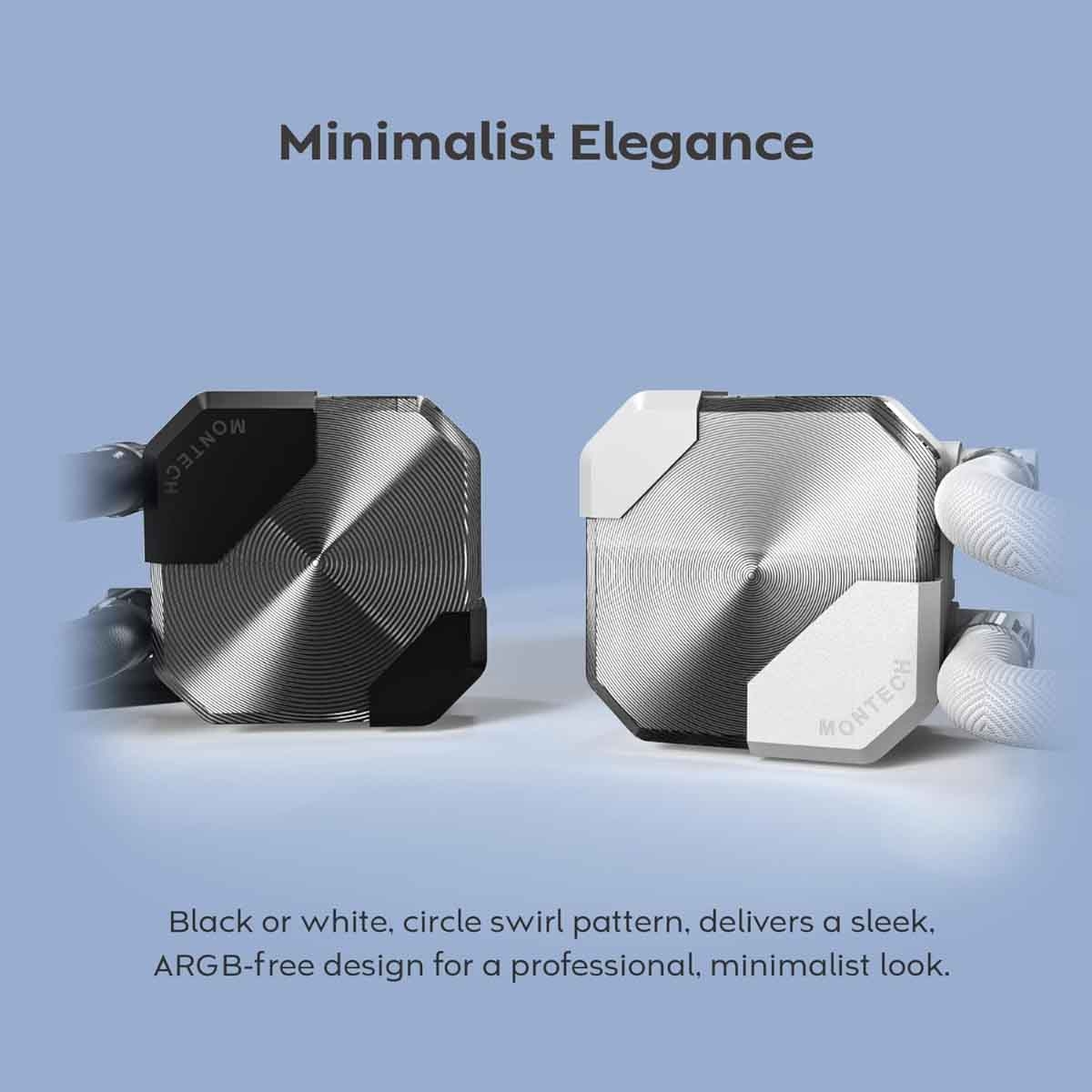 مونتيك مبرد سائل هايبر فلو سايلنت 360 باللون الأسود