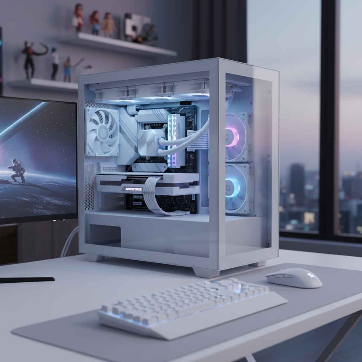 مونتيك مبرد سائل هايبر فلو سايلنت 360 باللون الأبيض