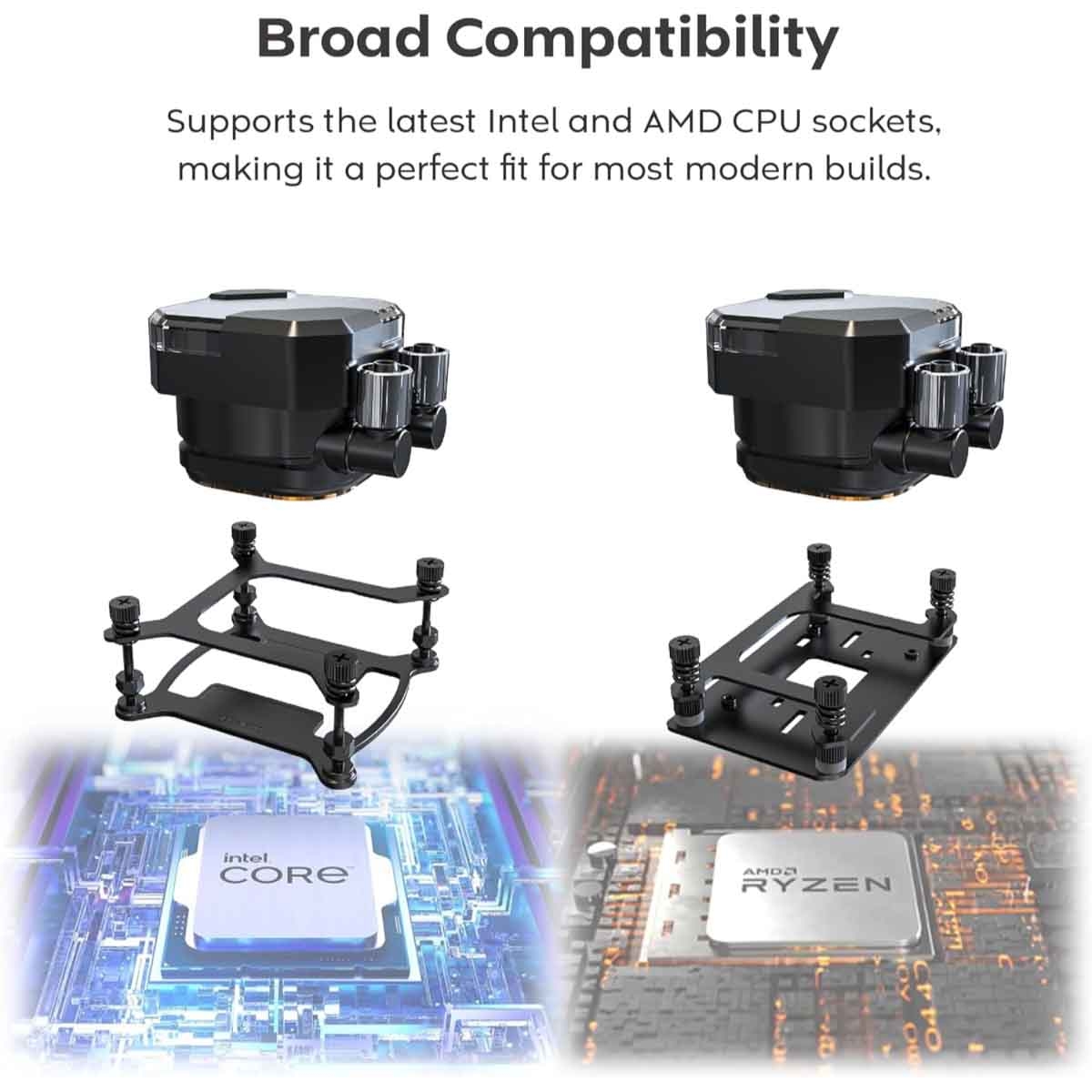 مونتيك مبرد سائل هايبر فلو سايلنت 360 باللون الأبيض