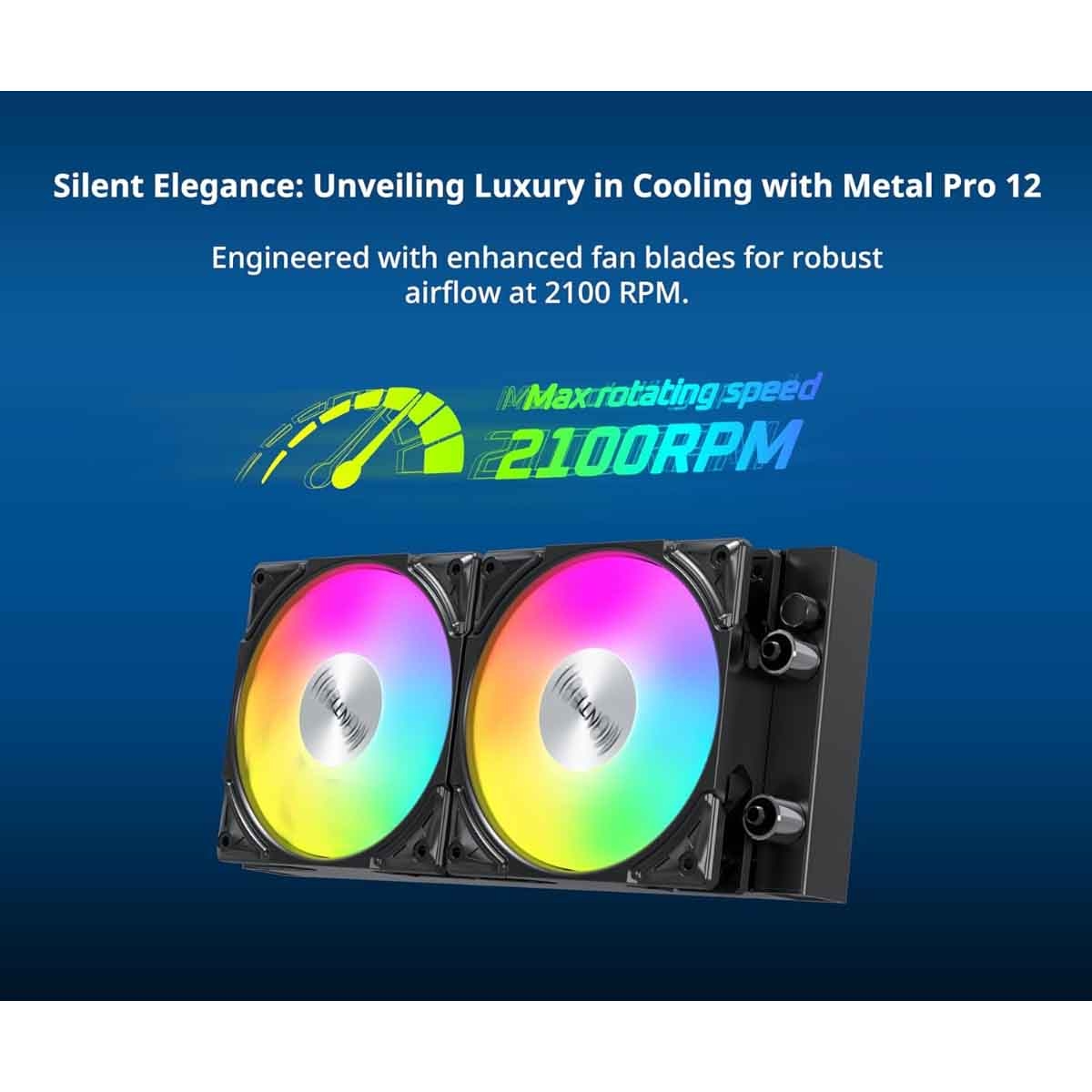 مونتيك مبرد سائل هايبر فلو ARGB 240 باللون الأسود