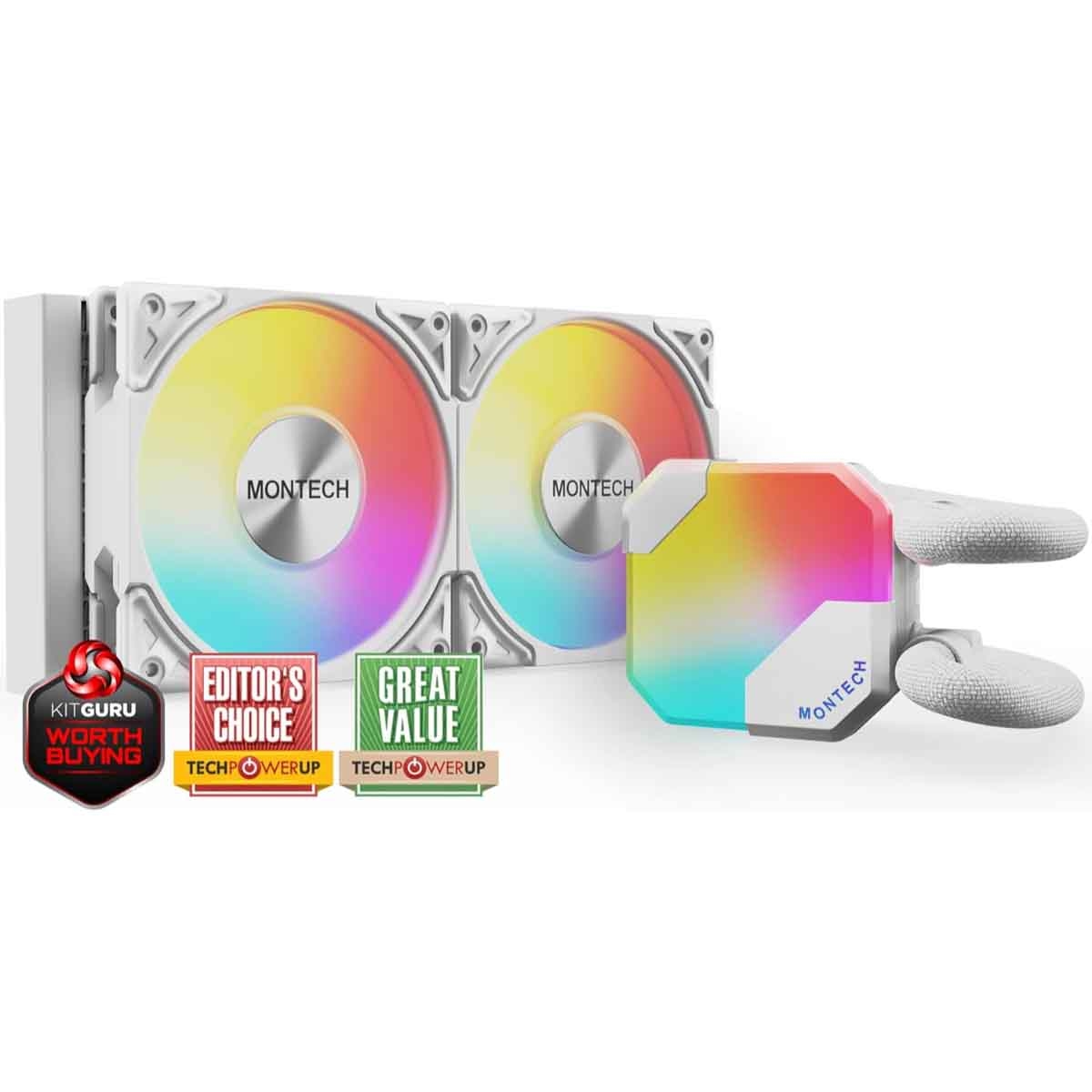 مونتيك مبرد سائل هايبر فلو ARGB 240 باللون الأبيض