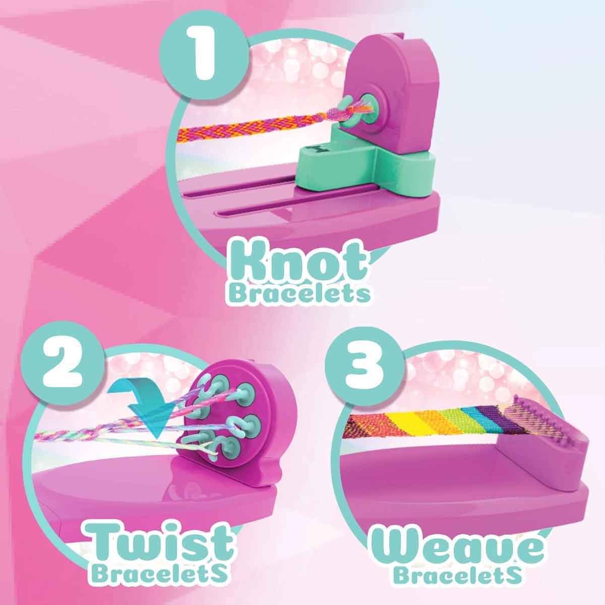 آيلي مجموعة صانعة أساور مع مجوهرات فاشن باندز وطقم أساور سويرل اند ريفيل مجموعة، للبنات، 5-7 سنوات