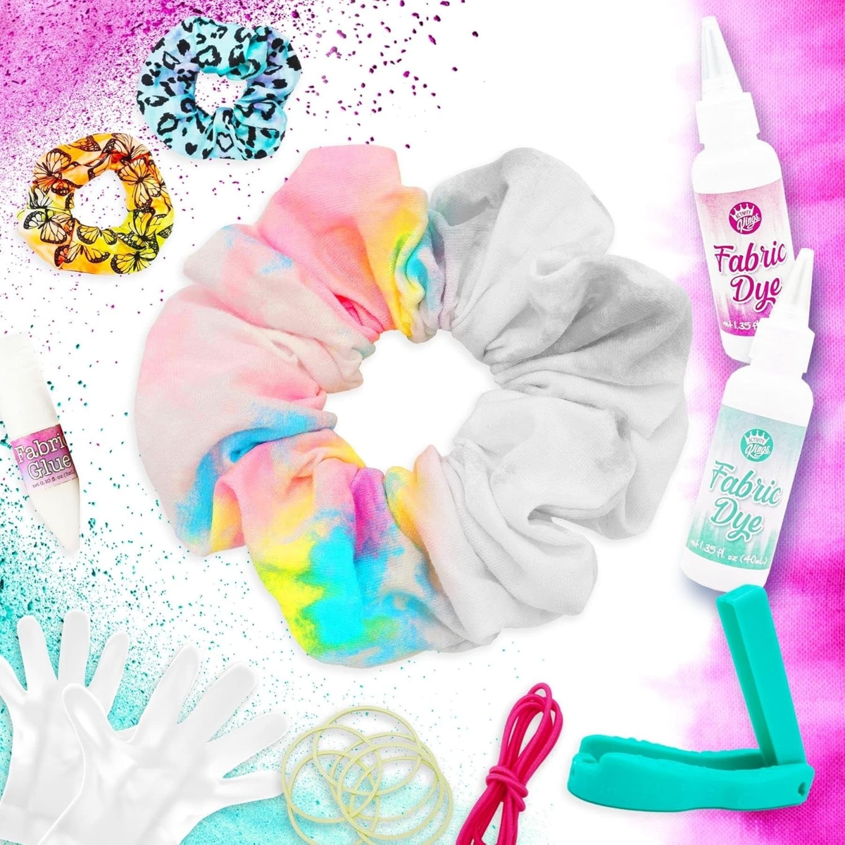 آيلي مجموعة صنع إكسسوارات شعر تاي داي للفتيات، 3-4 سنوات