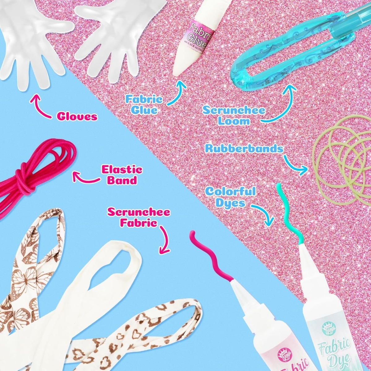 آيلي مجموعة صنع إكسسوارات شعر تاي داي للفتيات، 3-4 سنوات