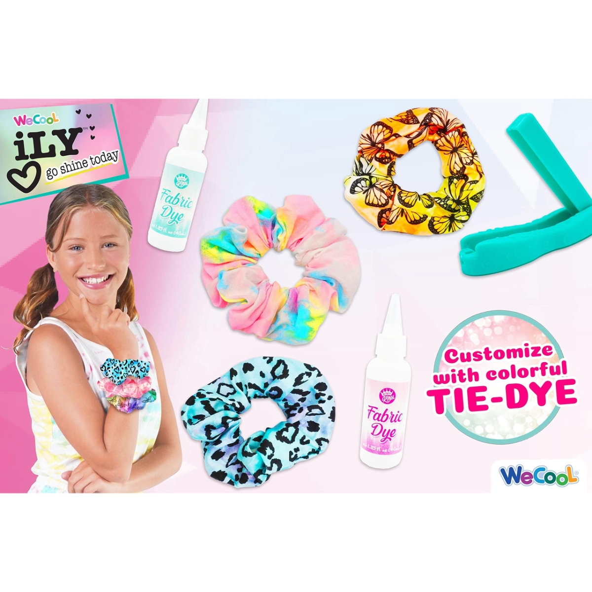 آيلي مجموعة صنع إكسسوارات شعر تاي داي للفتيات، 3-4 سنوات
