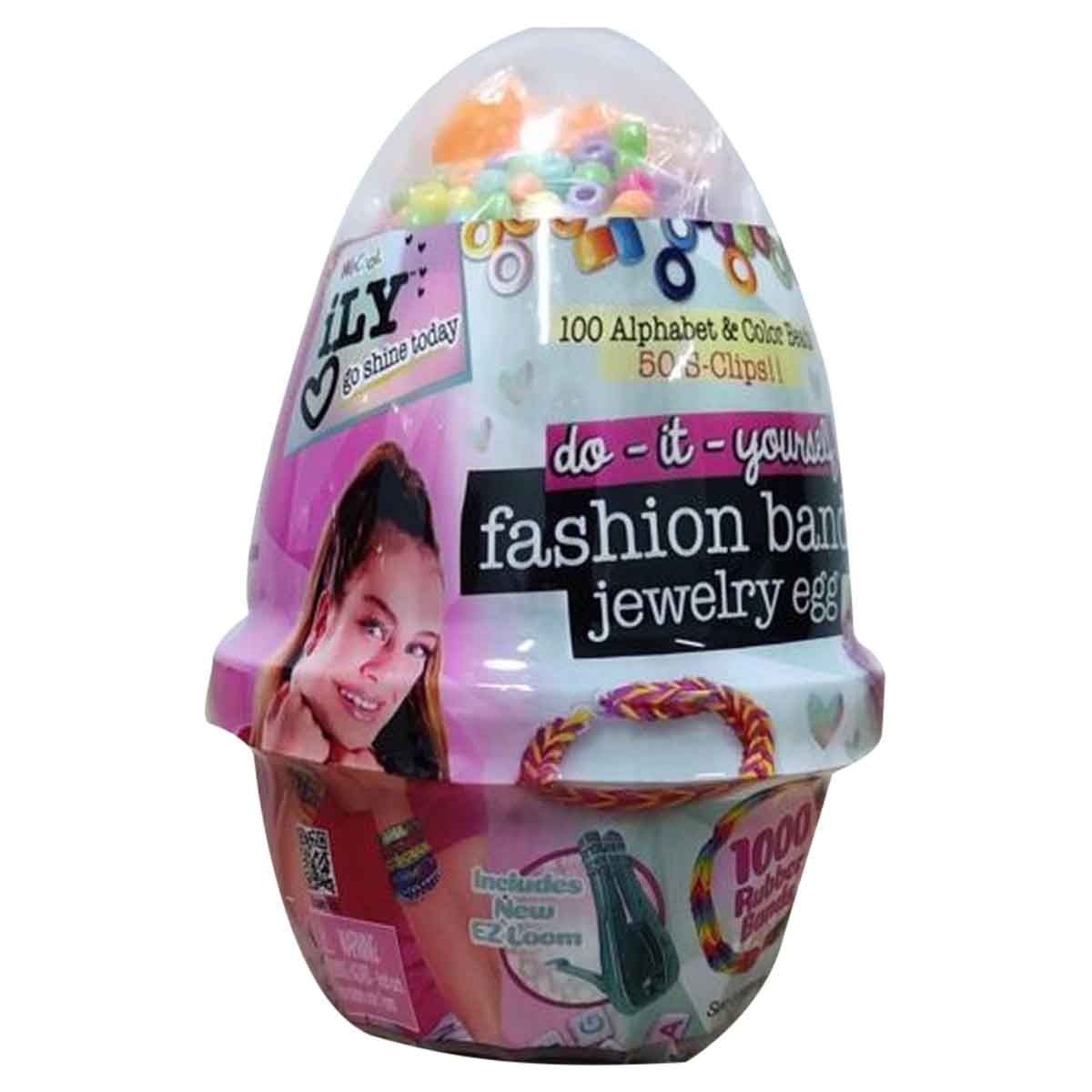 آيلي مجموعة بيضة مجوهرات فاشن باندز مع طقم صناعة أساور مجموعة، للبنات، 5-7 سنوات