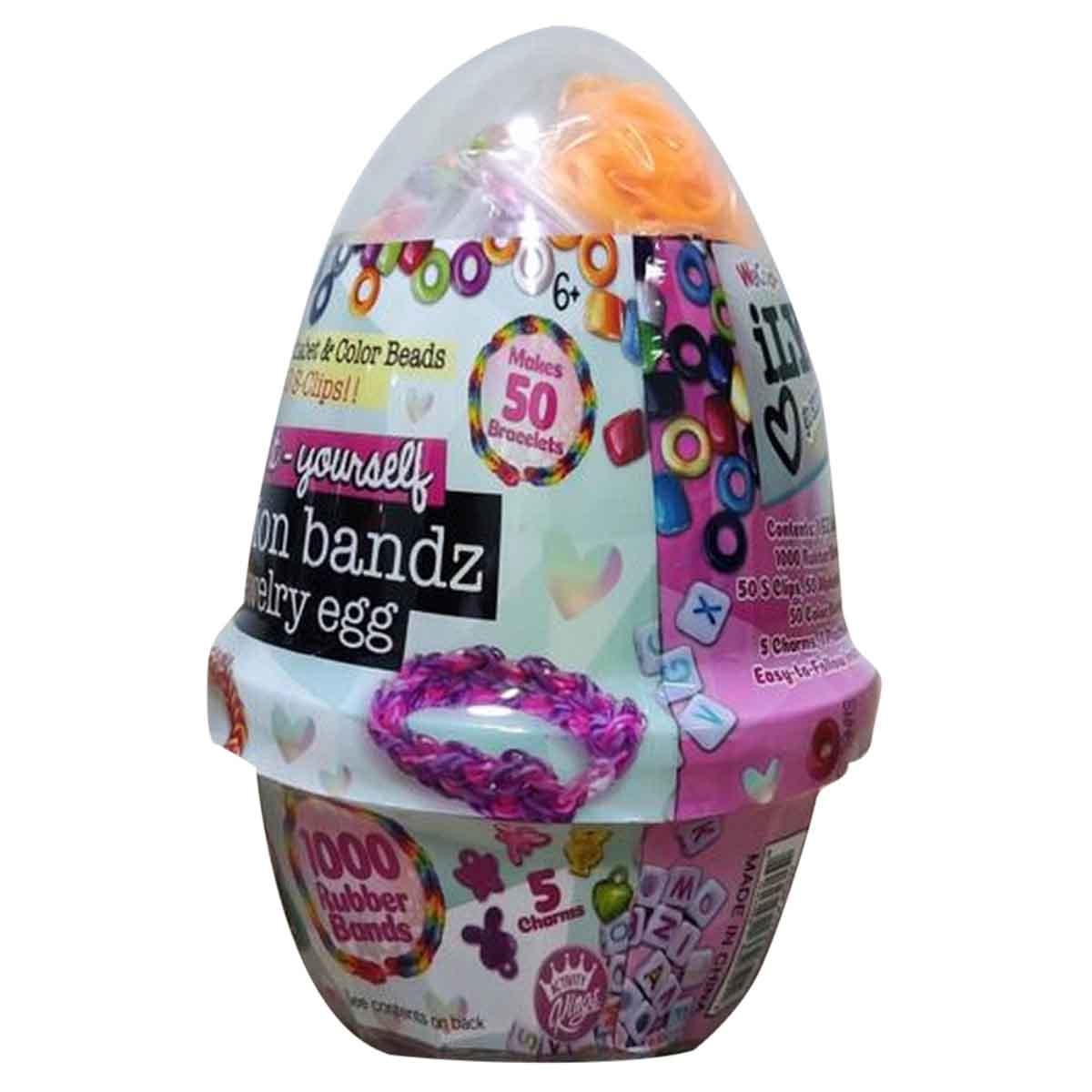 آيلي مجموعة بيضة مجوهرات فاشن باندز مع طقم صناعة أساور مجموعة، للبنات، 5-7 سنوات