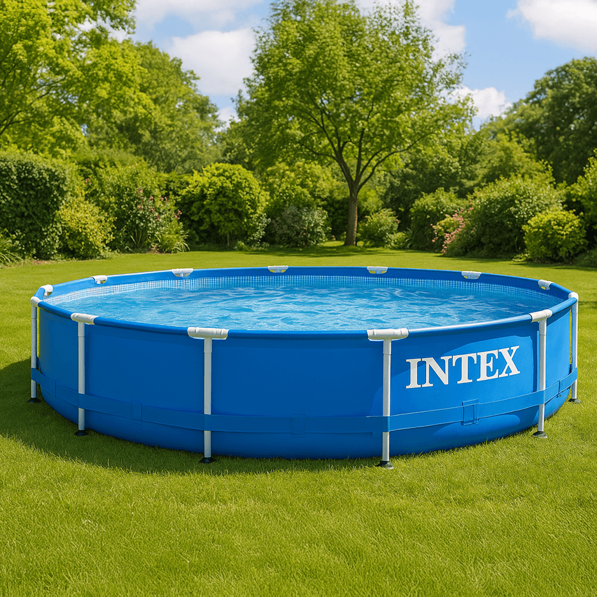 إنتكس مسبح دائري بإطار معدني 144 إنش للجنسين، 5-7 سنوات