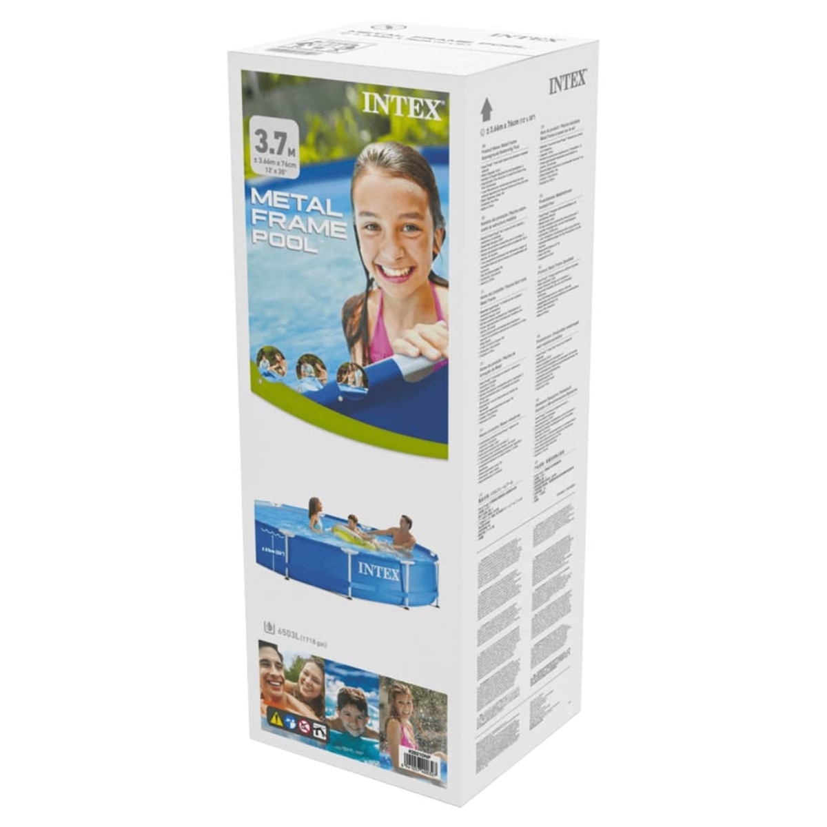 إنتكس مسبح دائري بإطار معدني 144 إنش للجنسين، 5-7 سنوات