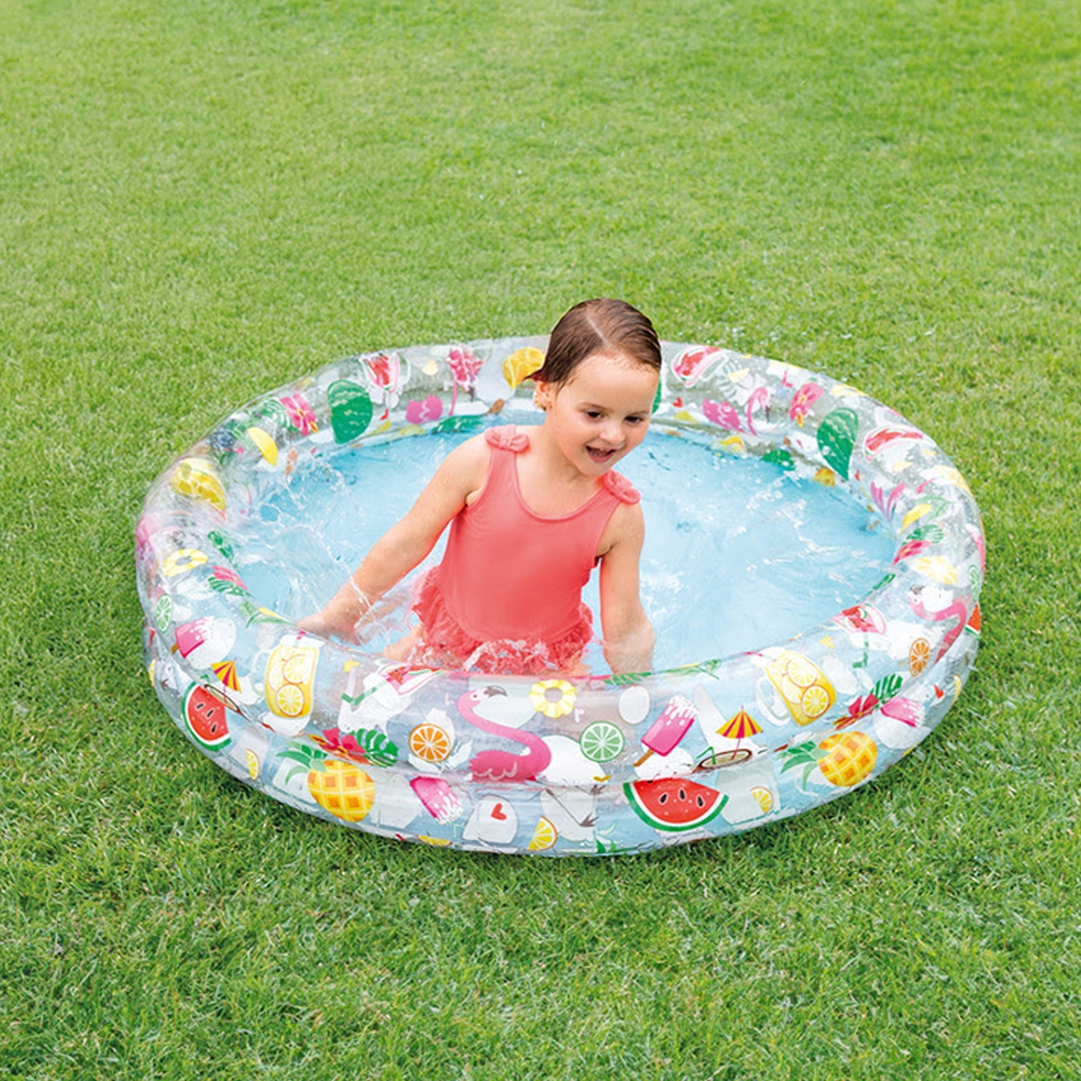 إنتكس مسبح للأطفال دائرتين بطبعات فواكه للجنسين، 3-4 سنوات