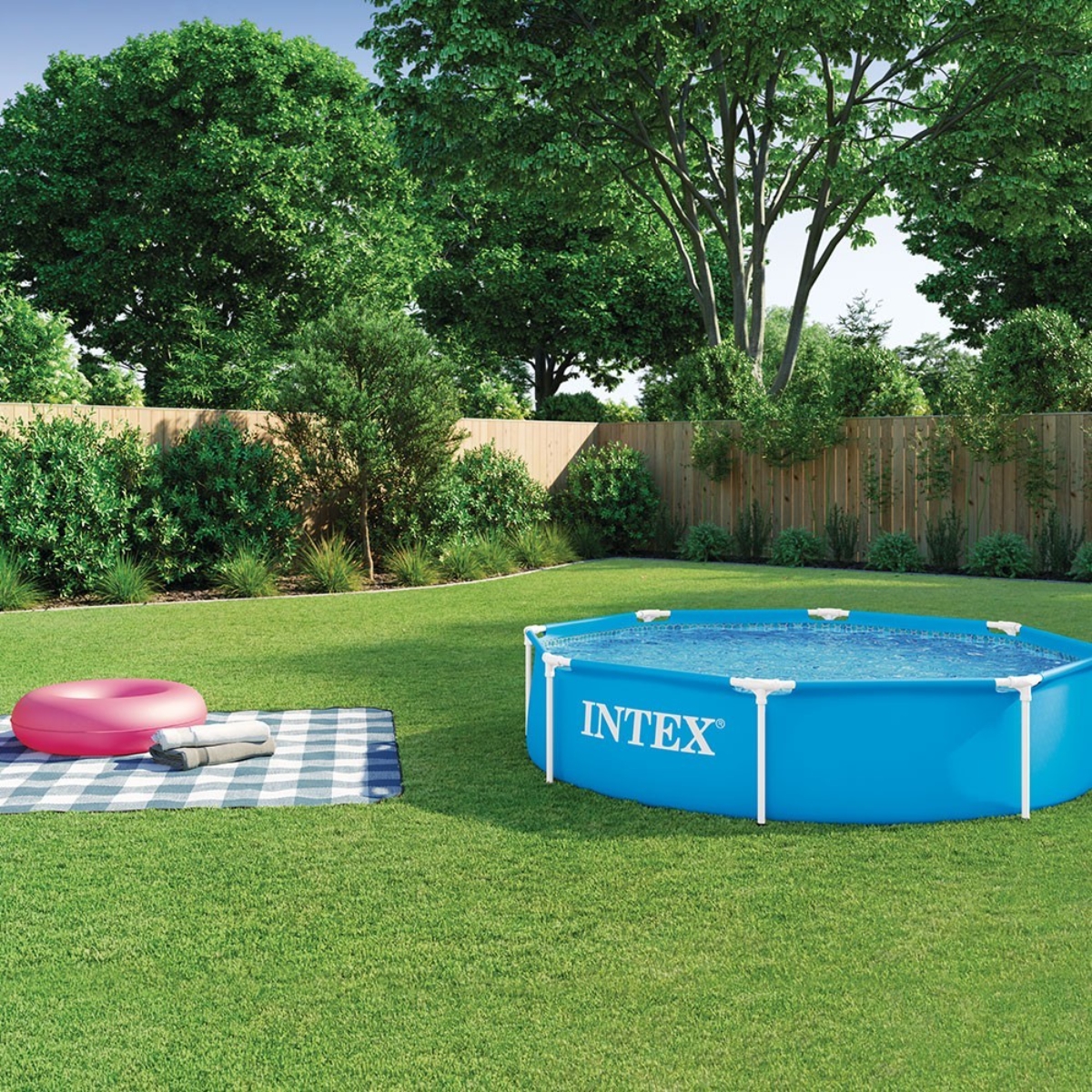 انتكس مسبح بهيكل معدني مقاس 96 إنش للجنسين، 5-7 سنوات