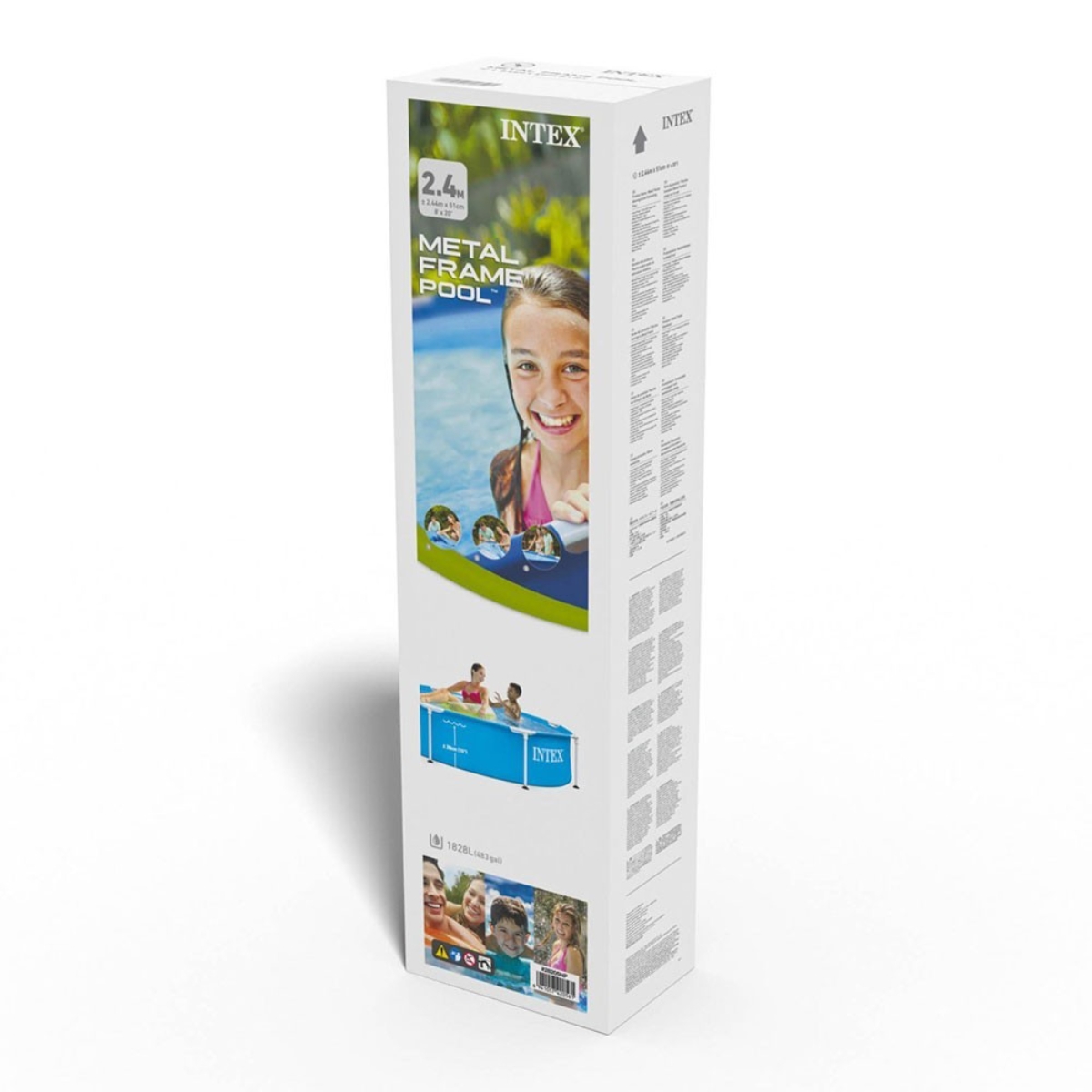 انتكس مسبح بهيكل معدني مقاس 96 إنش للجنسين، 5-7 سنوات