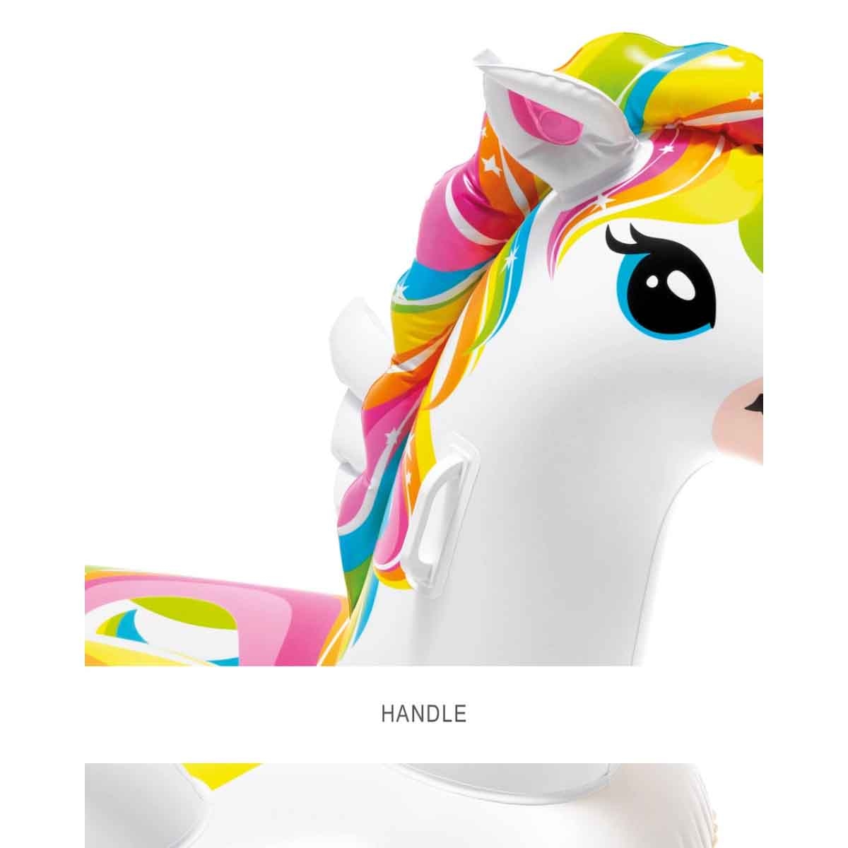 إنتكس مجموعة عوامة ركوب وحيد القرن مع منفاخ يدوي للجنسين عمر 13 سنة فما فوق