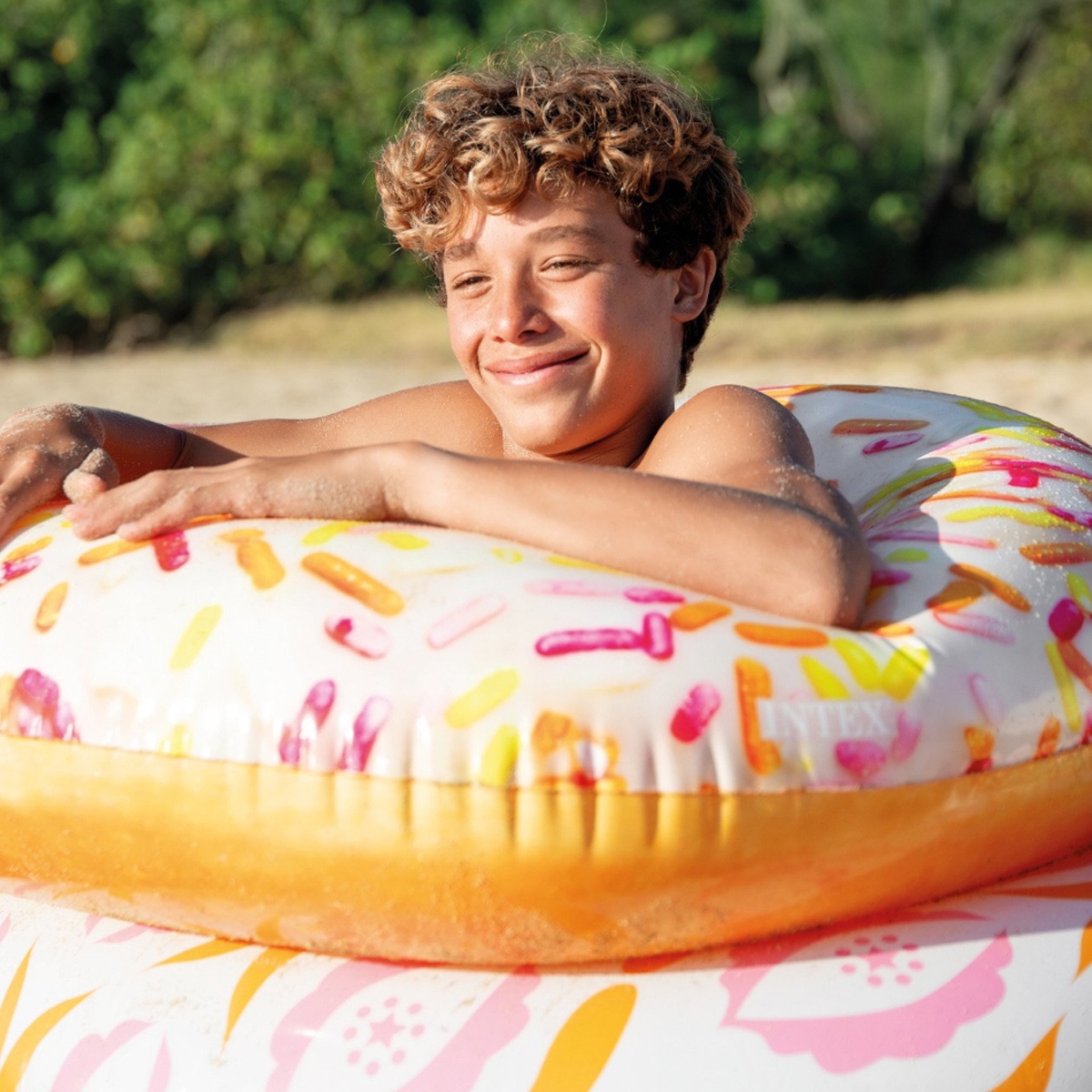 إنتكس عوامة دونات مرشوشة على شكل قلب للجنسين، من 8 إلى 10 سنوات