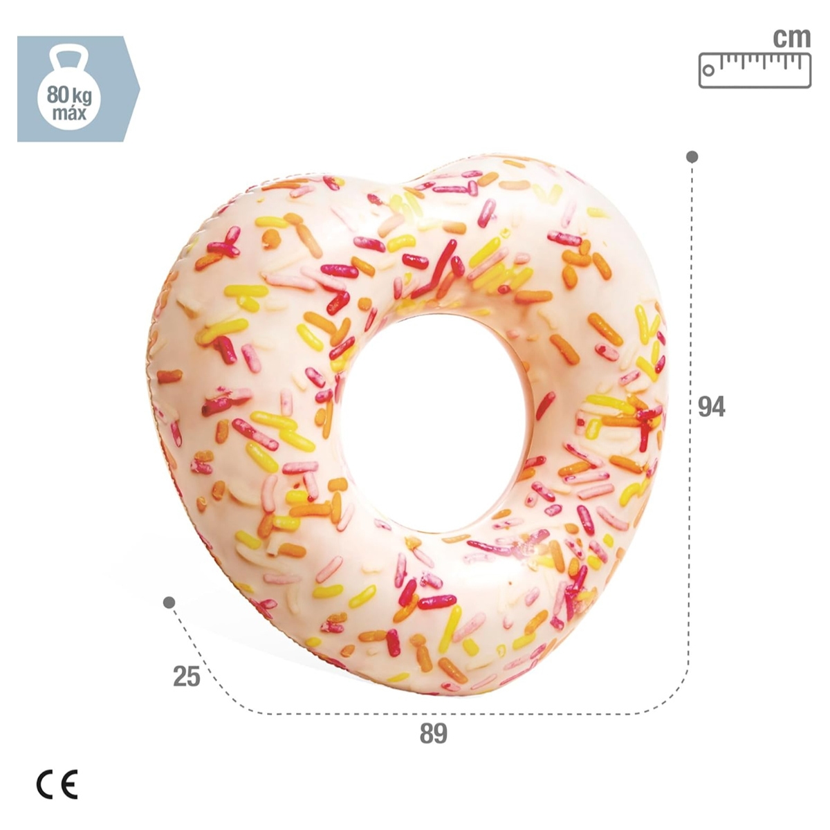 إنتكس عوامة دونات مرشوشة على شكل قلب للجنسين، من 8 إلى 10 سنوات