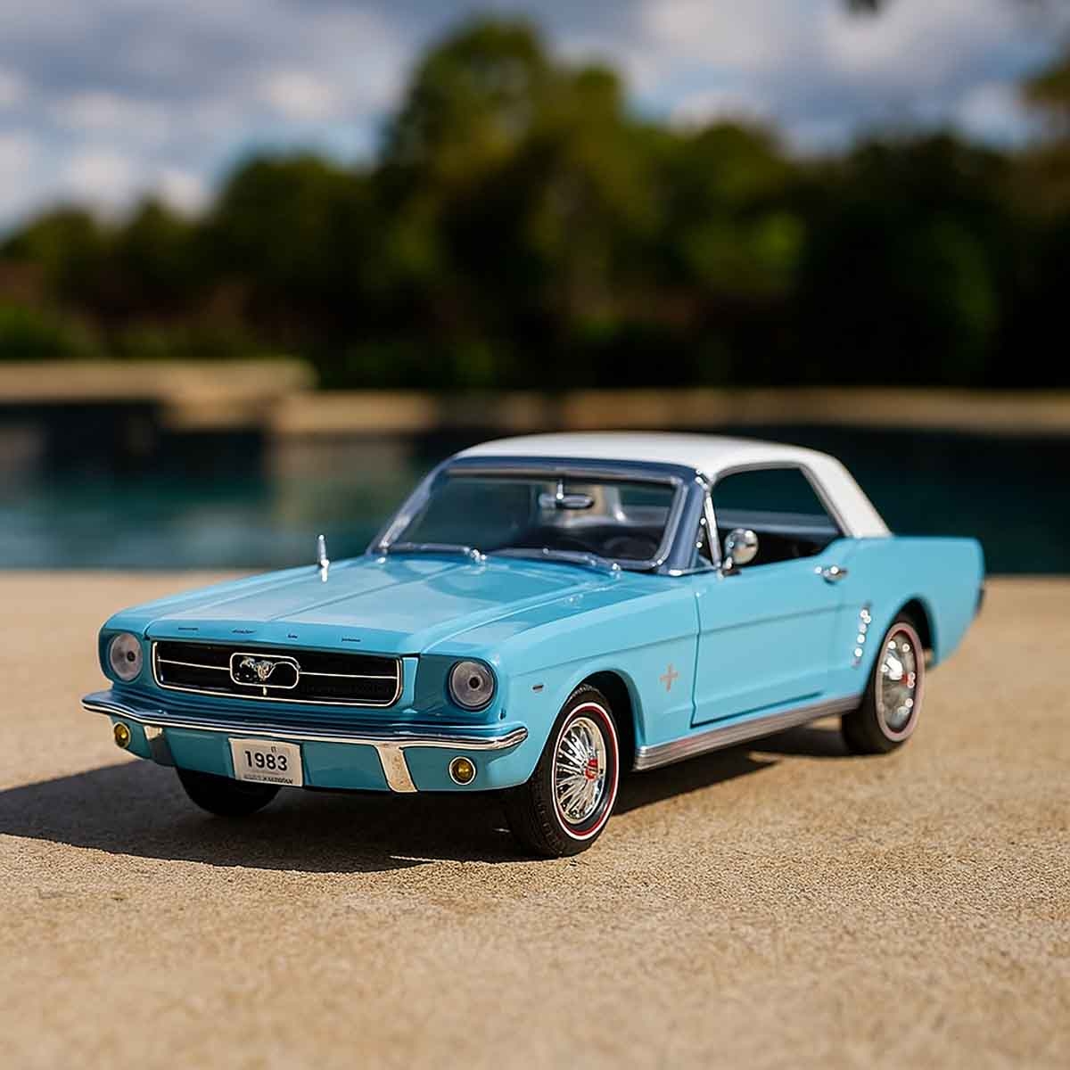 موتور ماكس سيارة دايكاست فورد موستانغ طراز 1964 ½ بمقياس 1:18 من جيمس بوند للجنسين، 13 سنة فأكثر