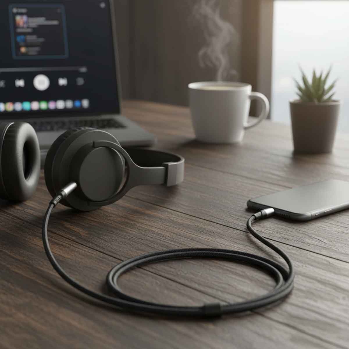 جيبل كابل AUX لايتنينغ إلى 3.5 مم بطول 1.2 متر معتمد MFi باللون الأسود