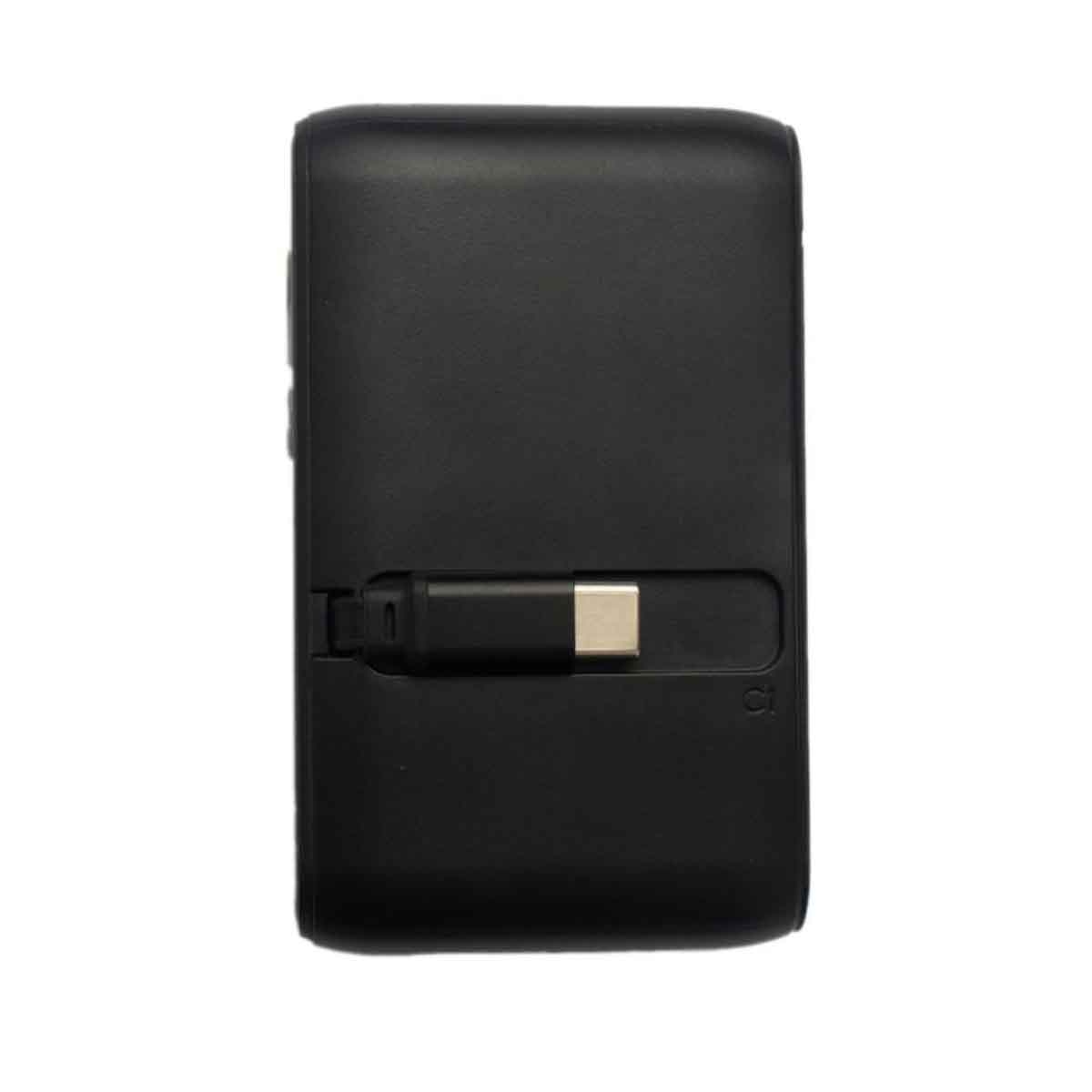 جيبل محول سفر عالمي 65 واط GaN مع كابل USB-C مدمج باللون الأسود