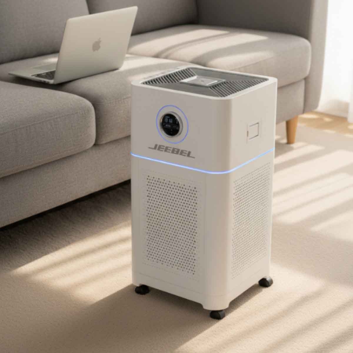 جيبل منقي هواء مع فلتر HEPA ومستشعر PM2.5